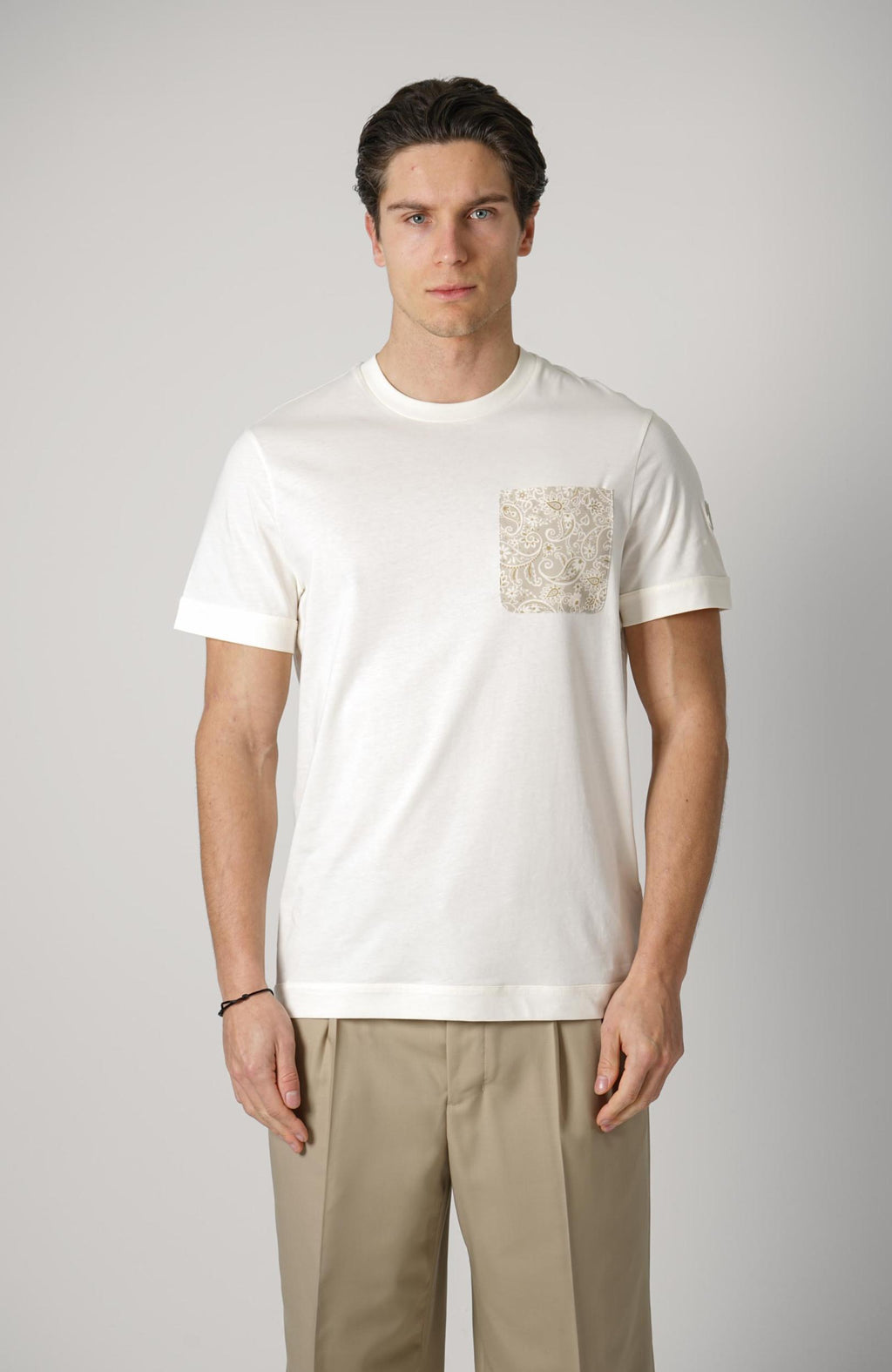 Moncler Ss-Shirt Print Creme