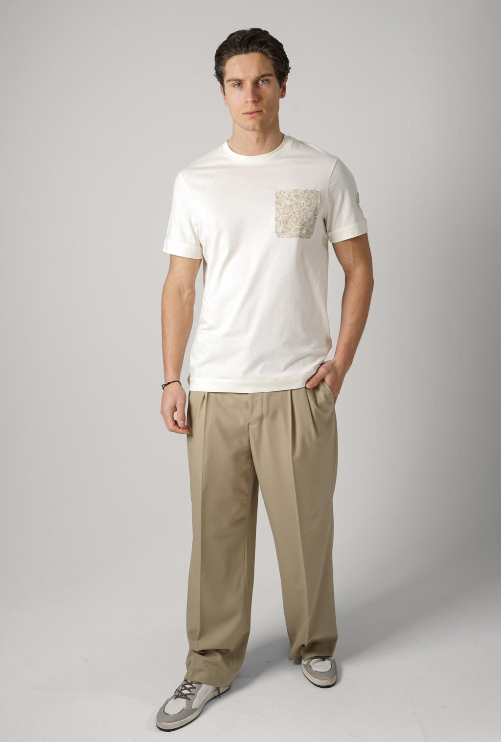 Moncler Ss-Shirt Print Creme