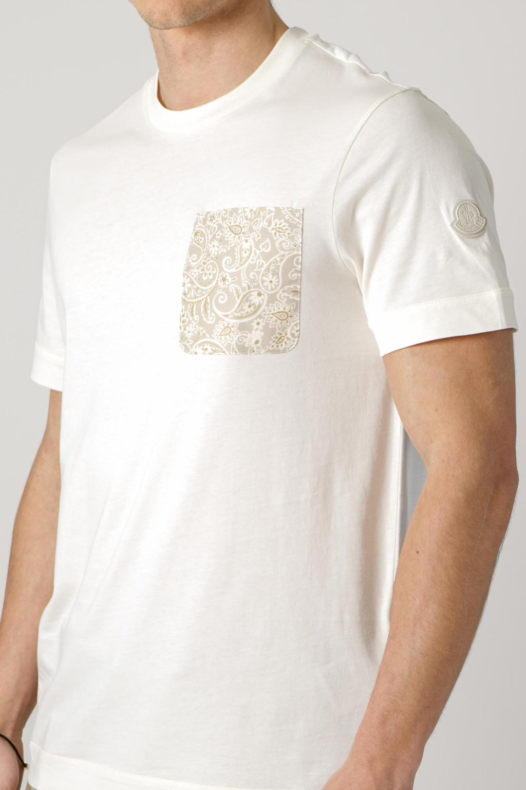 Moncler Ss-Shirt Print Creme