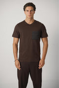 Moncler Ss Tee Brown