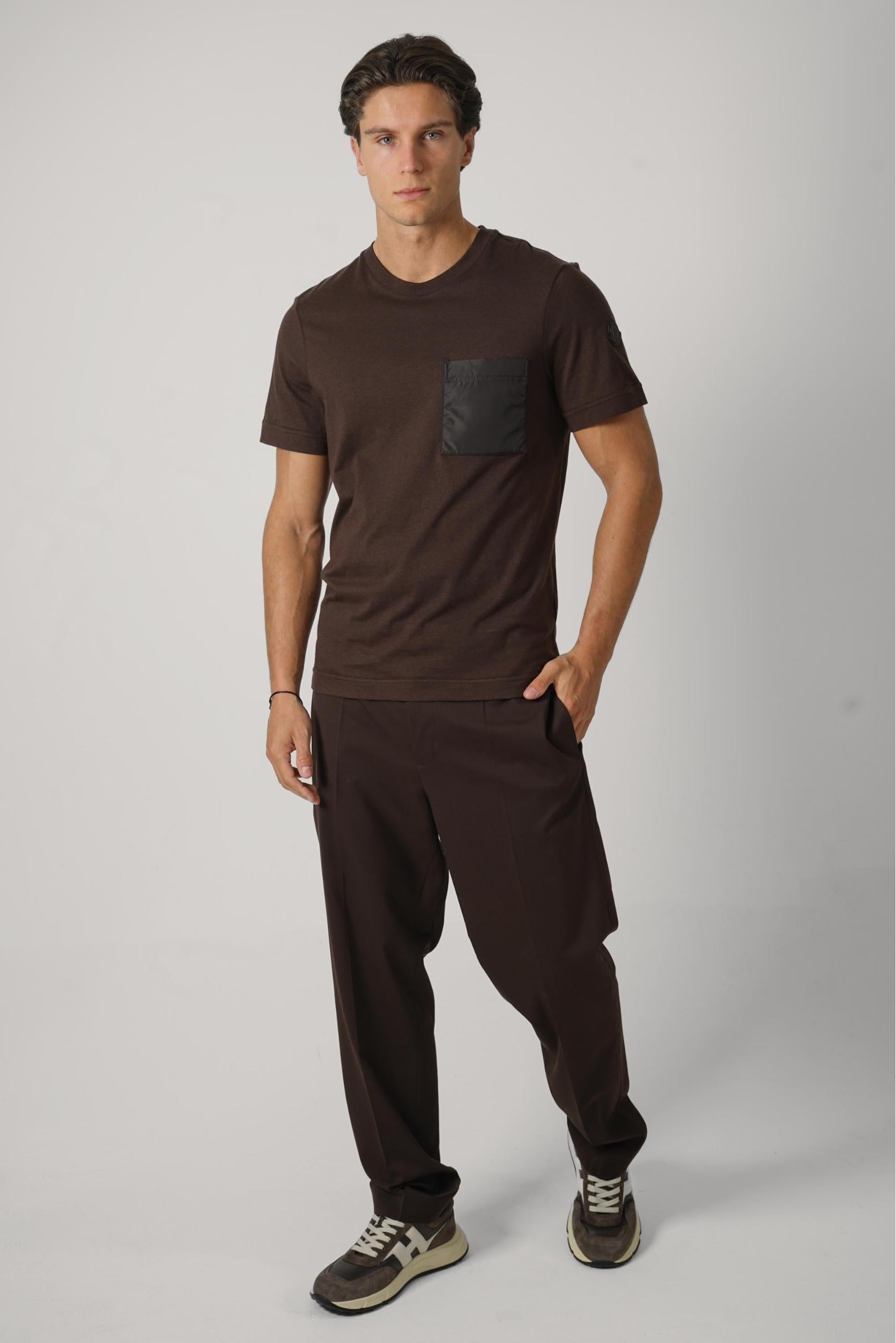 Moncler Ss Tee Brown
