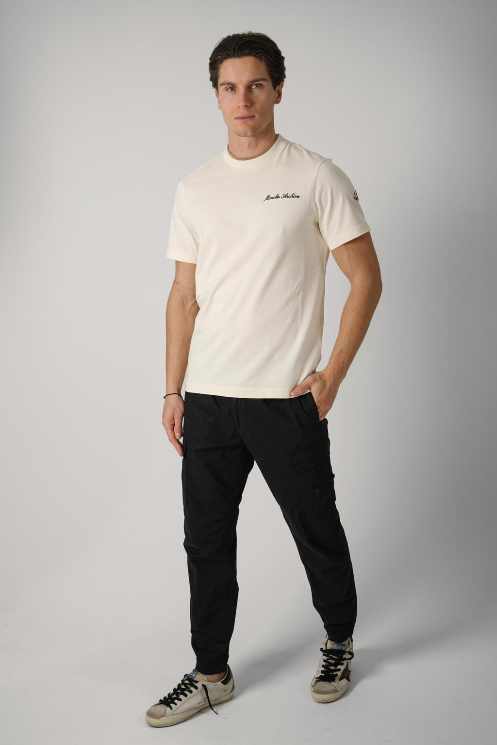 Moncler Ss Tee Camel/Creme