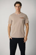Moncler Ss Tee Camel/White