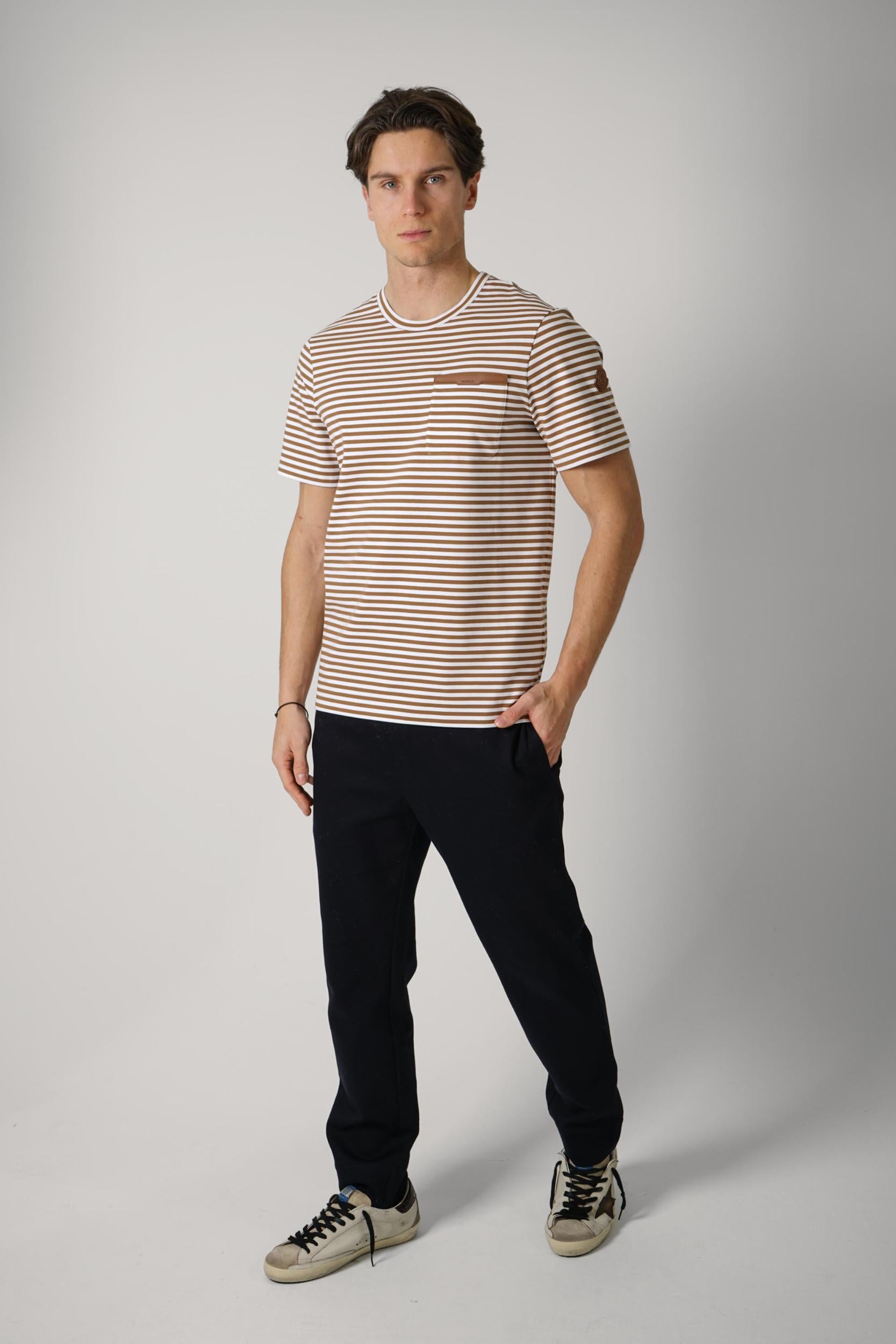 Moncler Ss Tee Camel/White