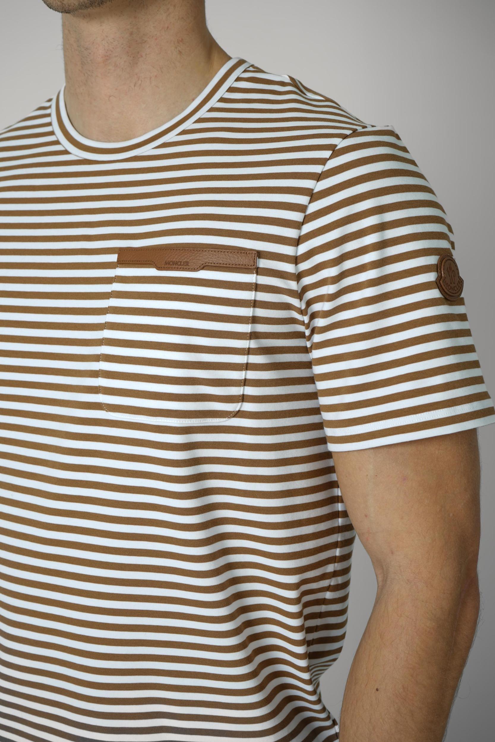 Moncler Ss Tee Camel/White