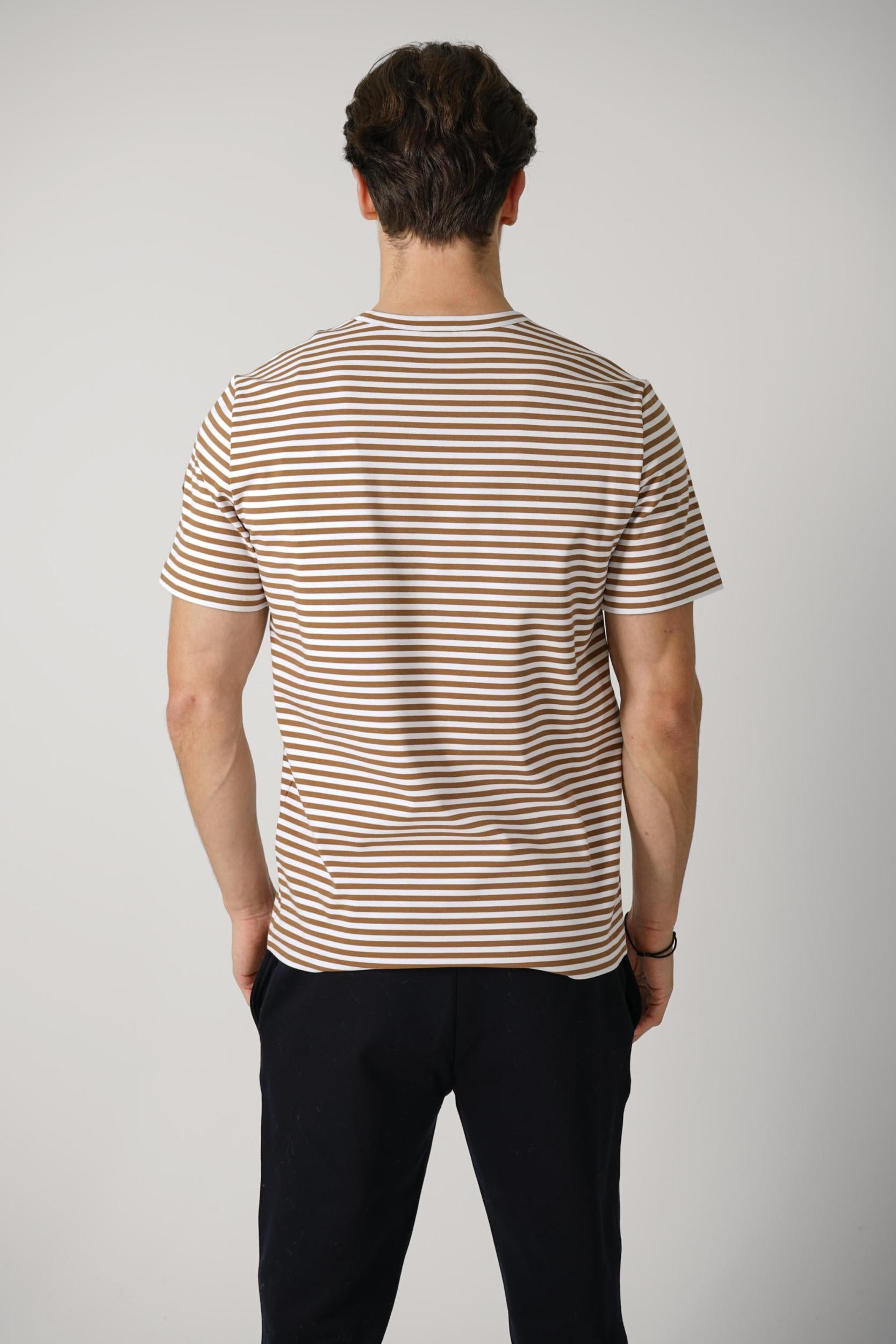 Moncler Ss Tee Camel/White