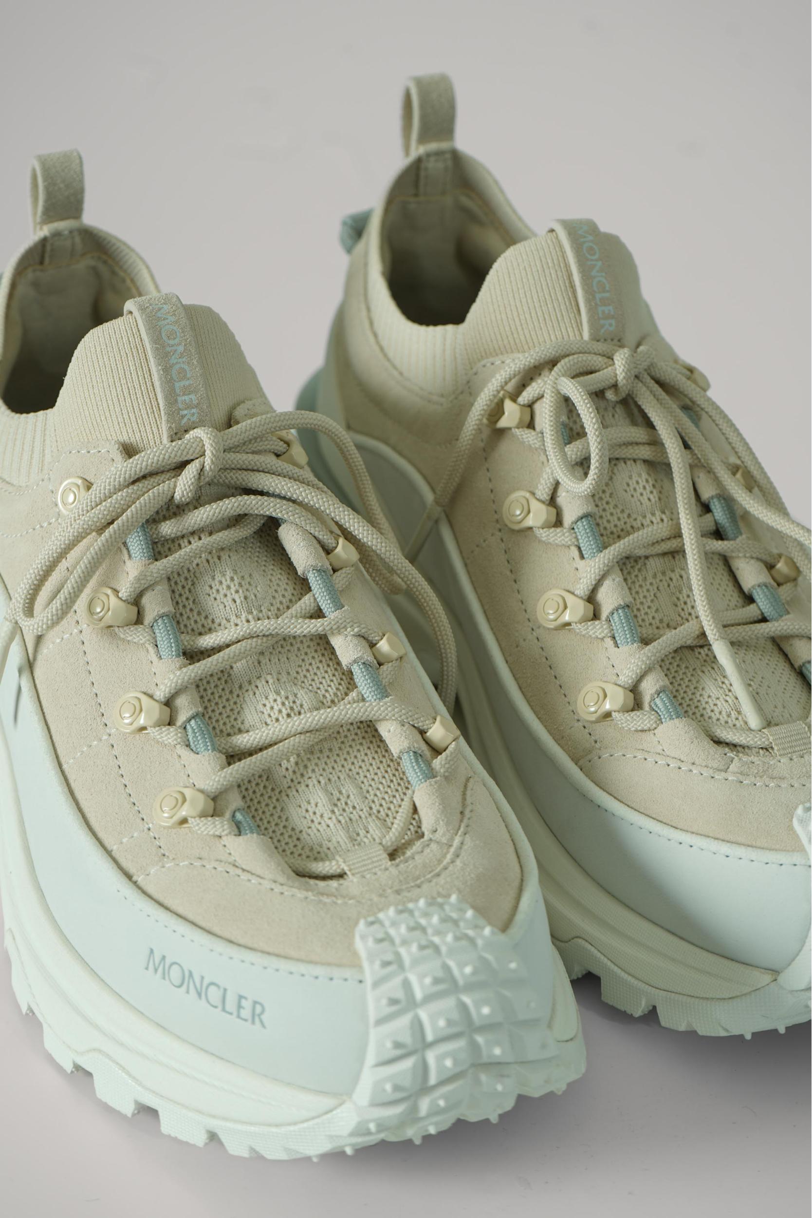 Moncler Trailgrip Lite3 Nubuck &Amp; Suede Trainers Beige