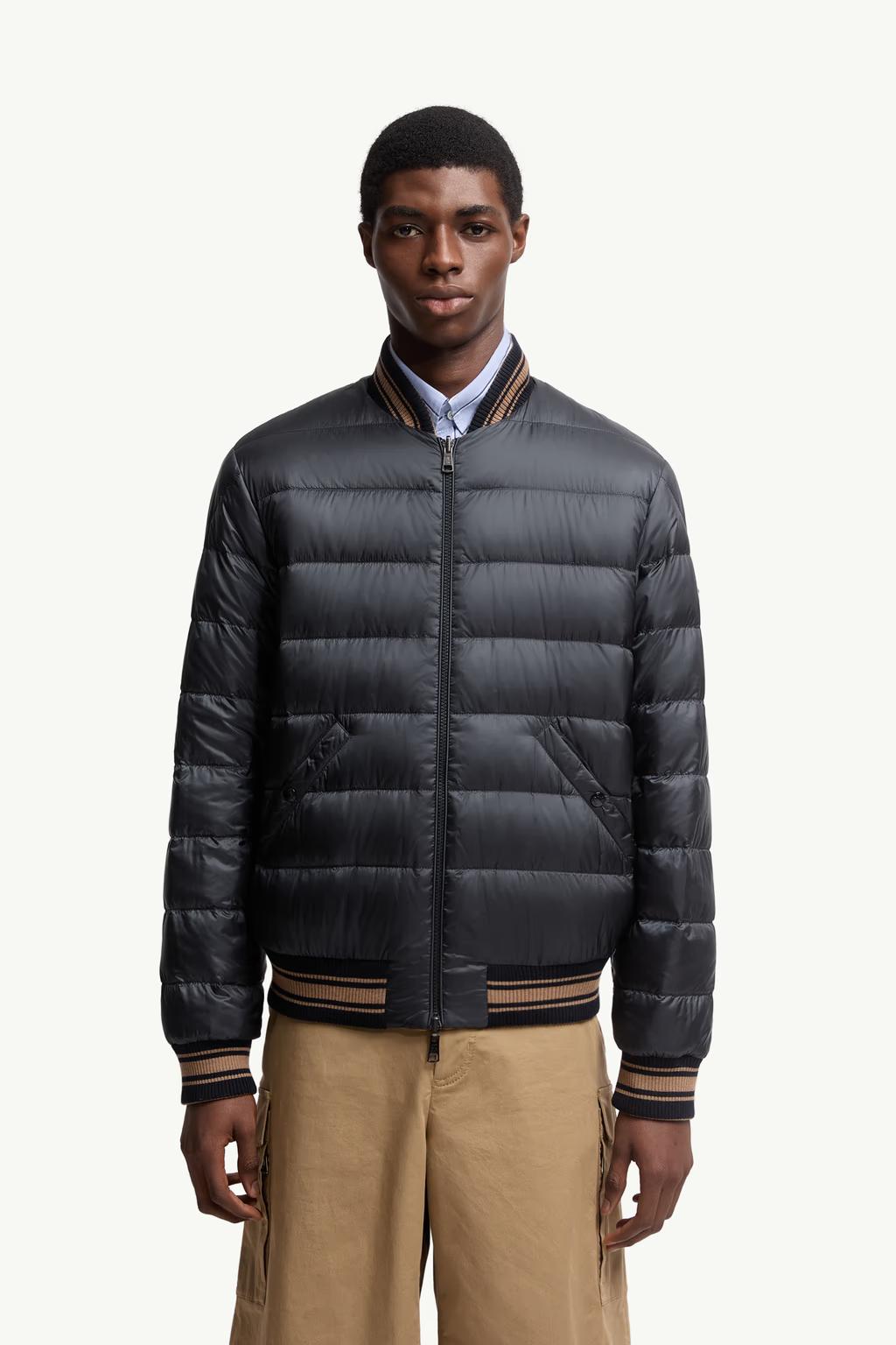 Moncler Vennes Reversible Down Bomber Jacket Camel Beige