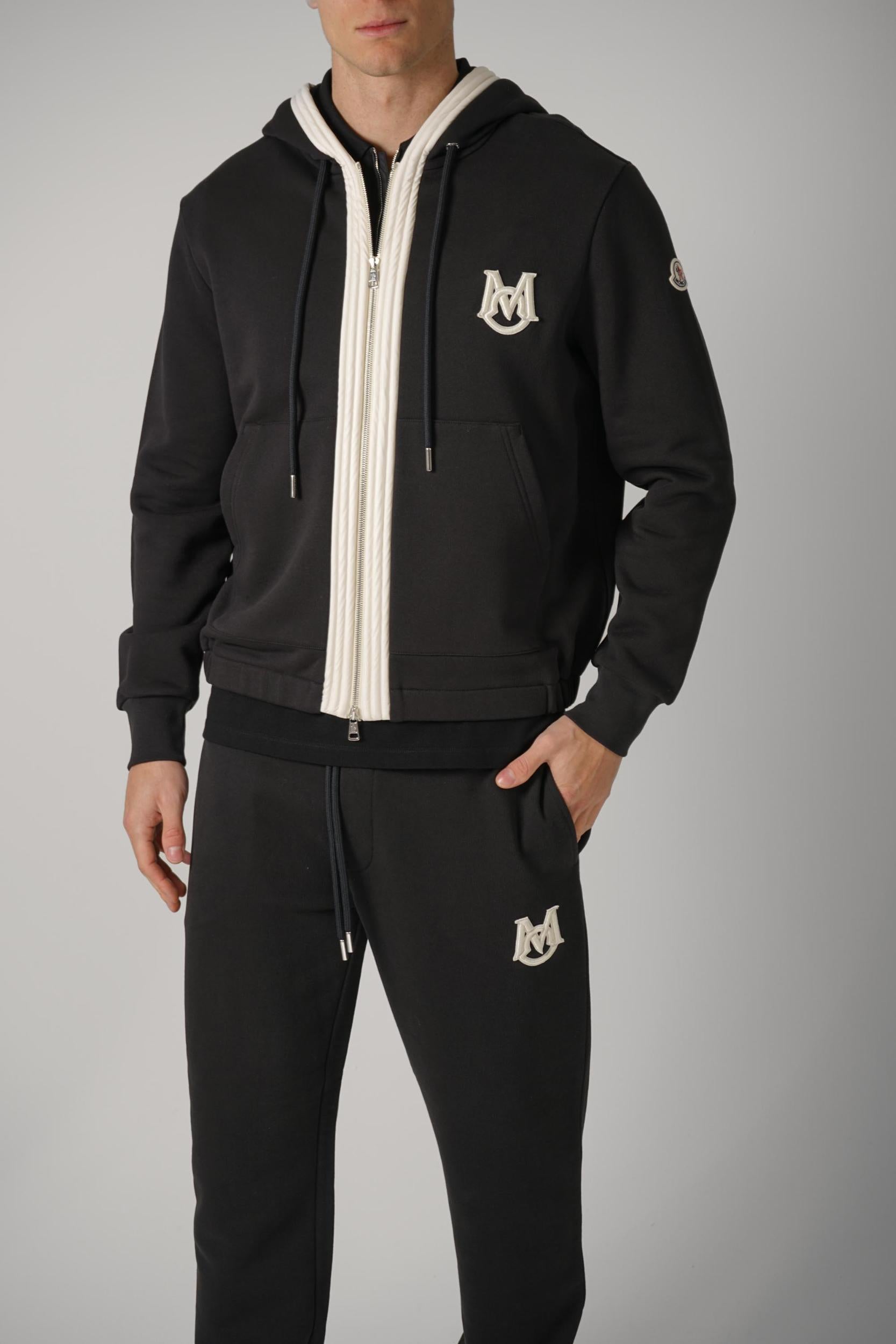 Moncler Zip Up Cardigan Black