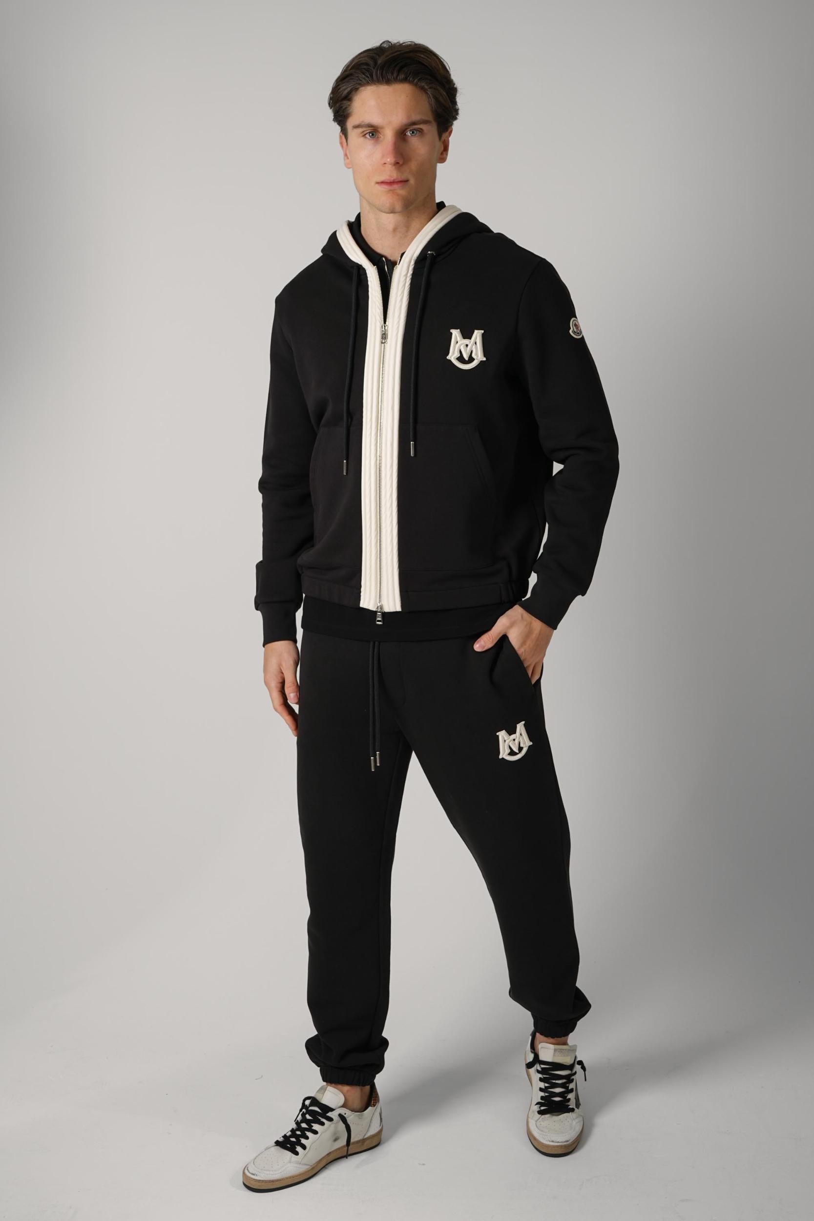 Moncler Zip Up Cardigan Black
