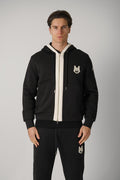 Moncler Zip Up Cardigan Black