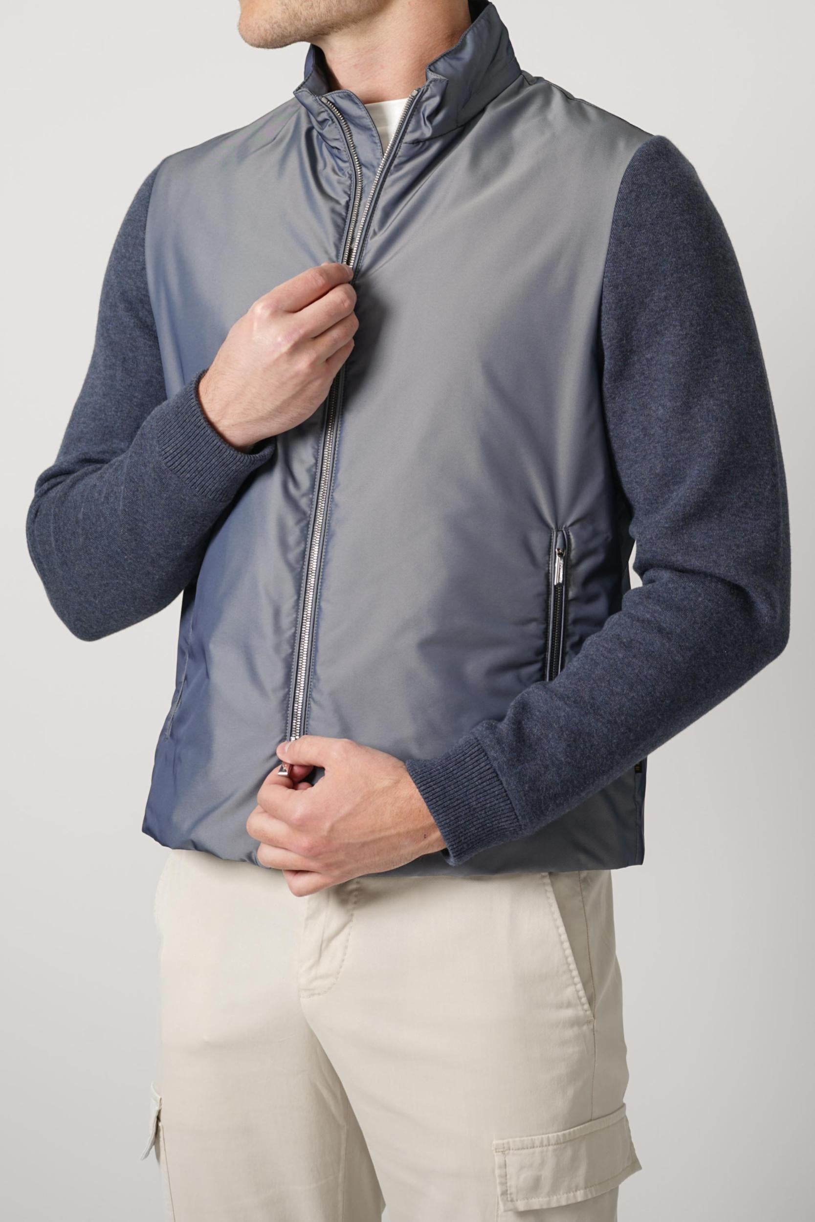 Moorer Salmon Jacket Chambray