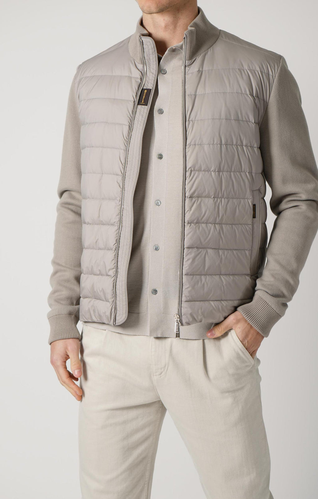 Moorer Sleeved Gilet Grey
