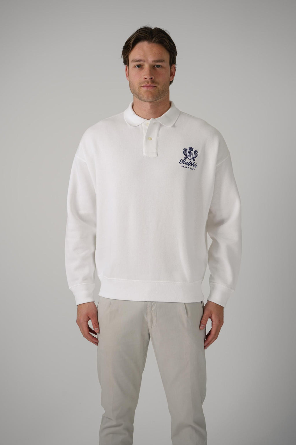 Ralph Lauren Beach Club Polo Sweater White