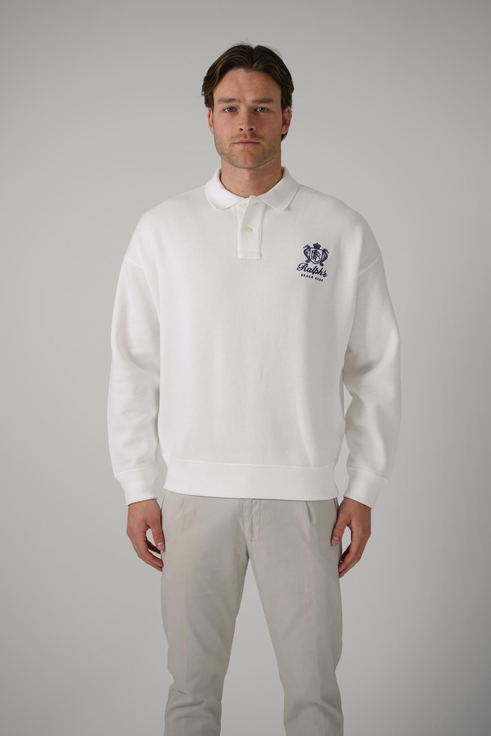 Ralph Lauren Beach Club Polo Sweater White