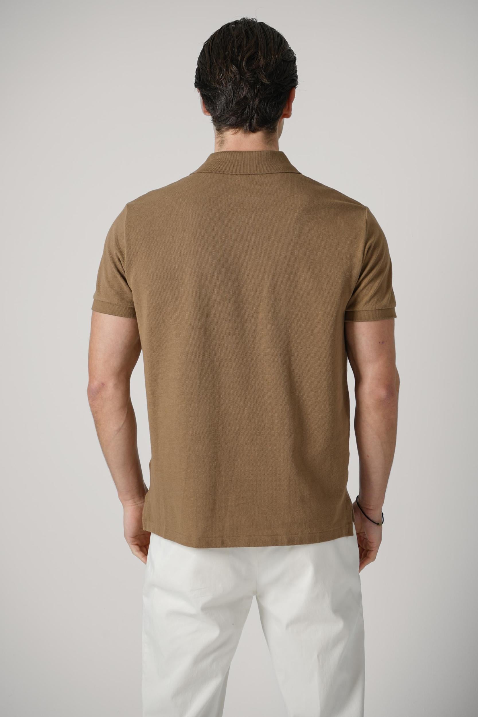 Ralph Lauren Classic Custom Slim Fit Cotton Polo Brown