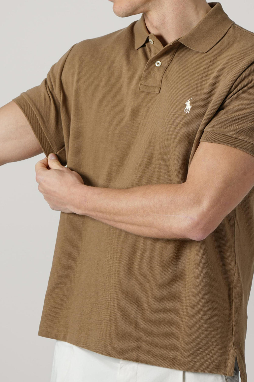 Ralph Lauren Classic Custom Slim Fit Cotton Polo Brown