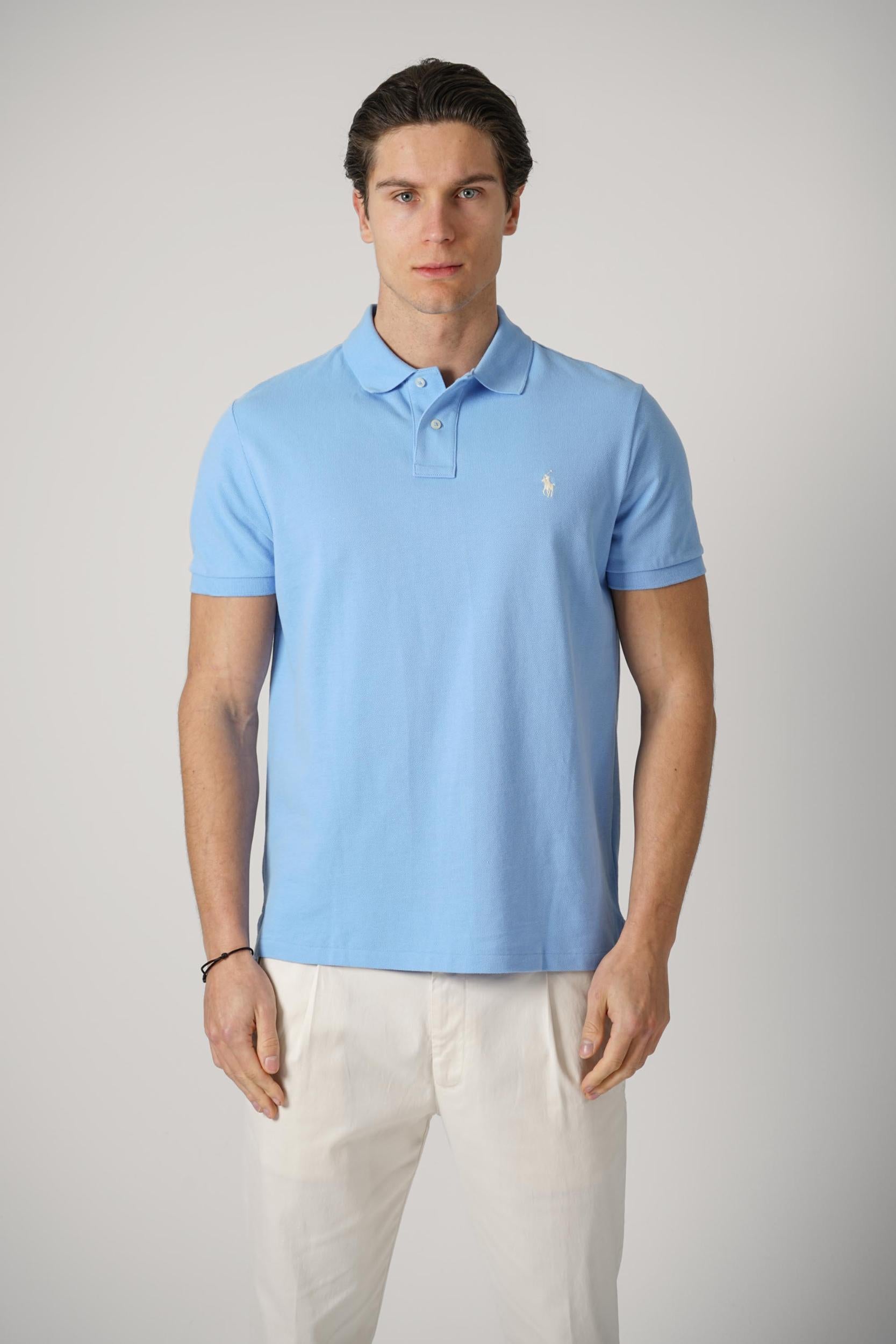 Ralph Lauren Classic Custom Slim Fit Cotton Polo Light Blue