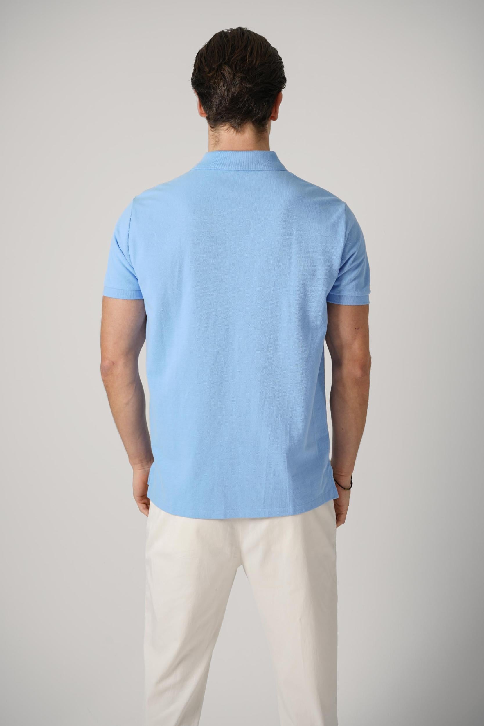 Ralph Lauren Classic Custom Slim Fit Cotton Polo Light Blue