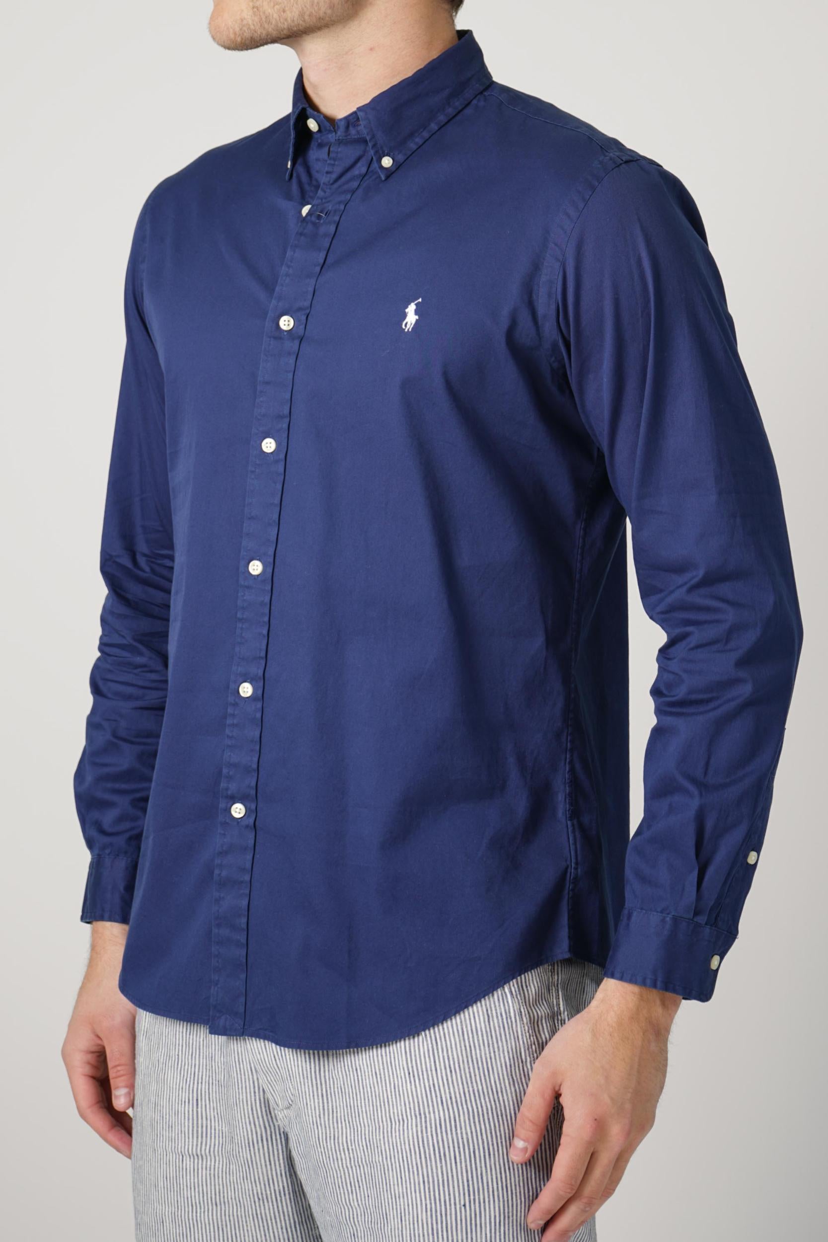 Ralph Lauren Custom Feather Weight Twill Shirt Navy