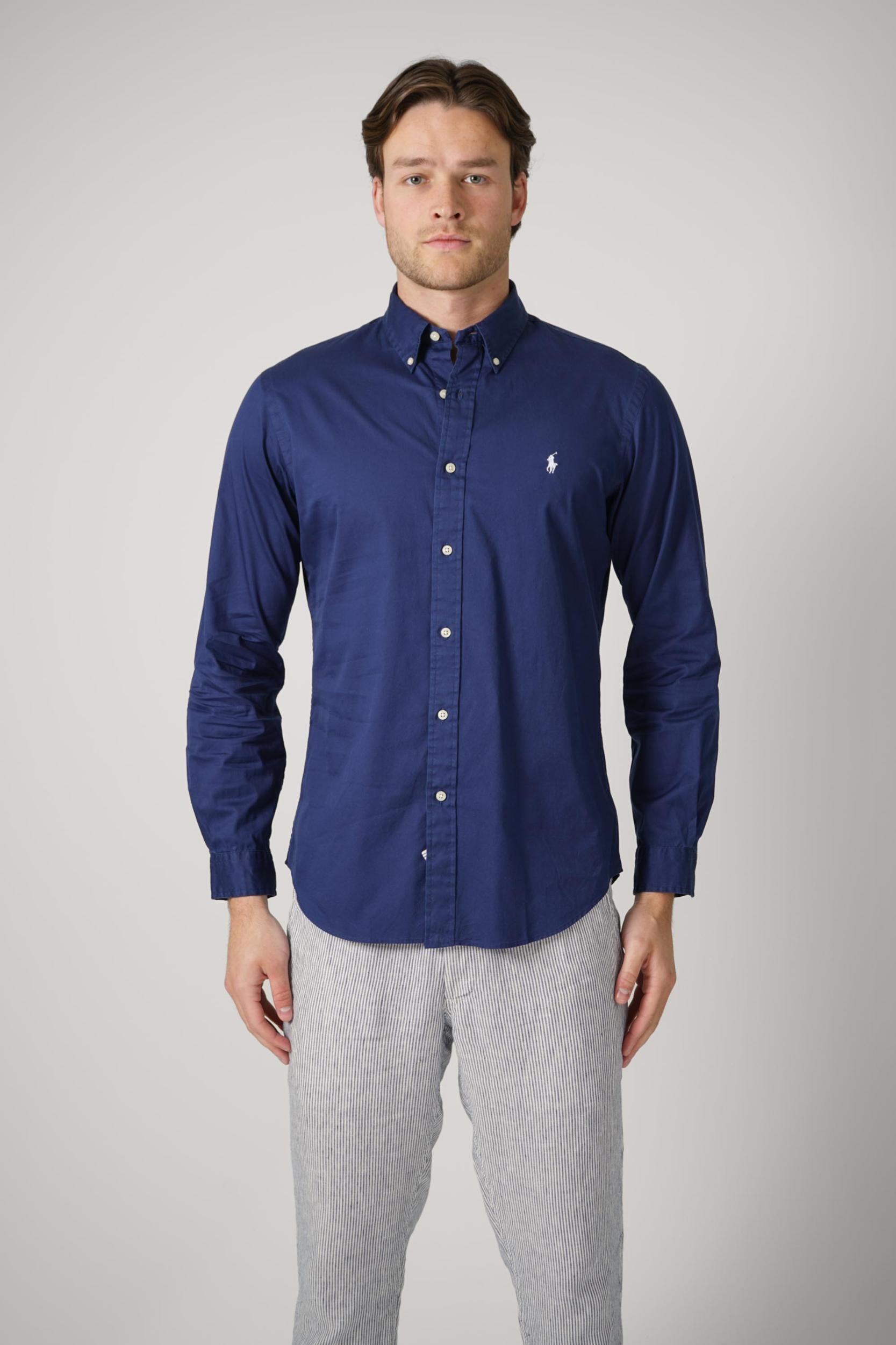 Ralph Lauren Custom Feather Weight Twill Shirt Navy