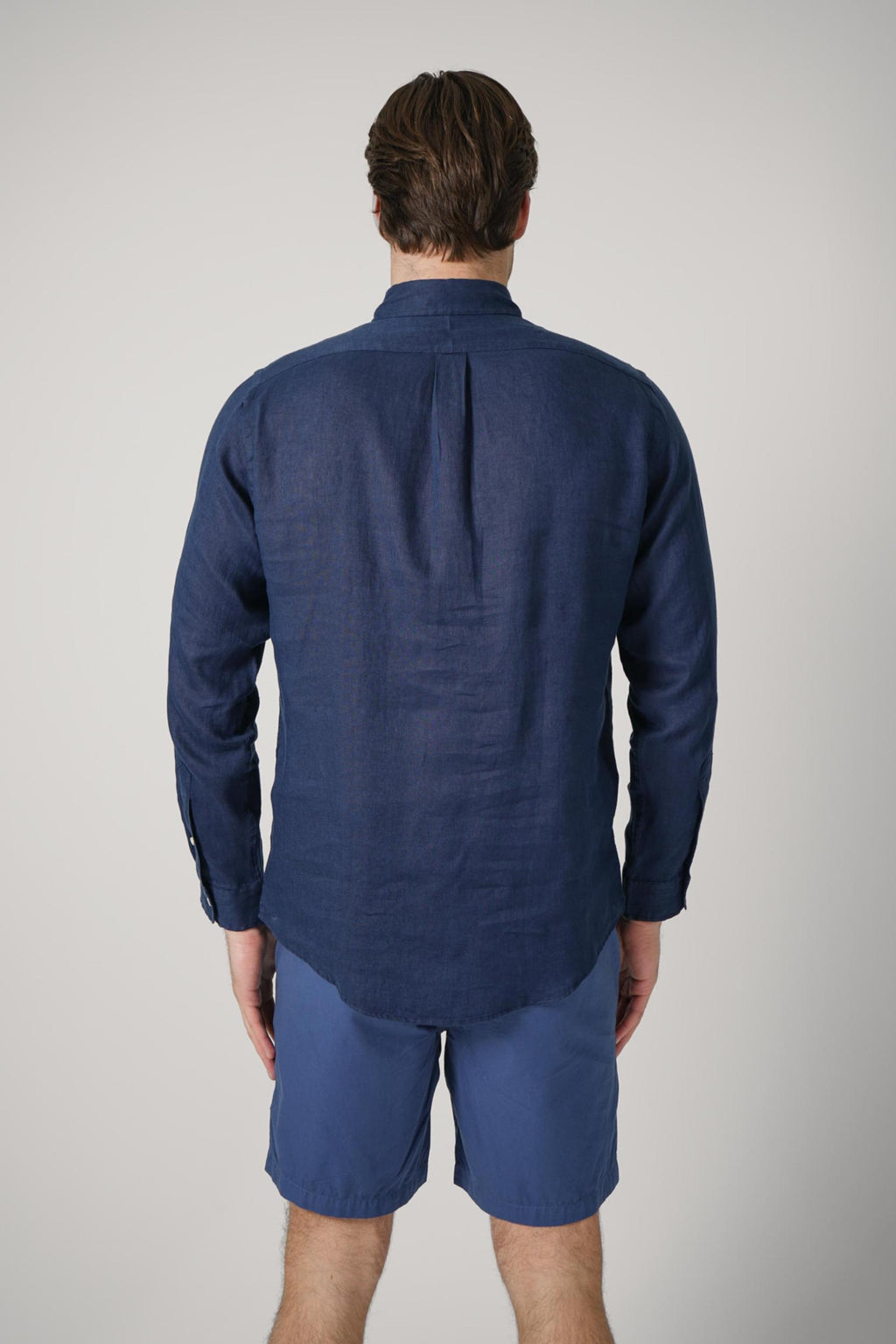 Ralph Lauren Custom Fit Linen Shirt Navy