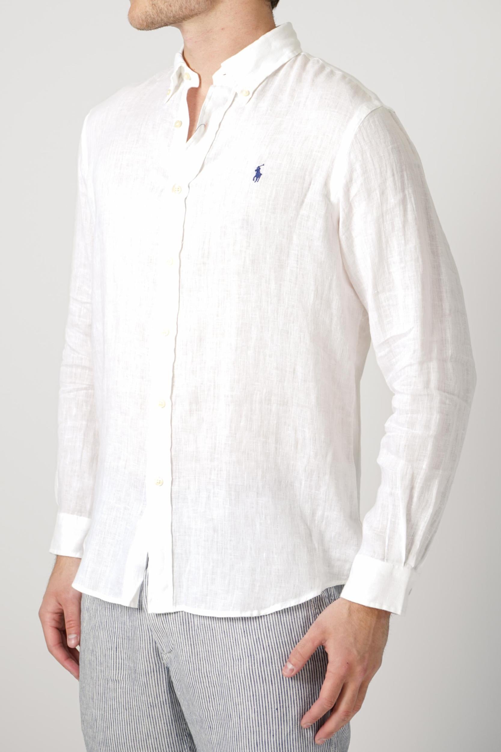 Ralph Lauren Custom Fit Linen Shirt White