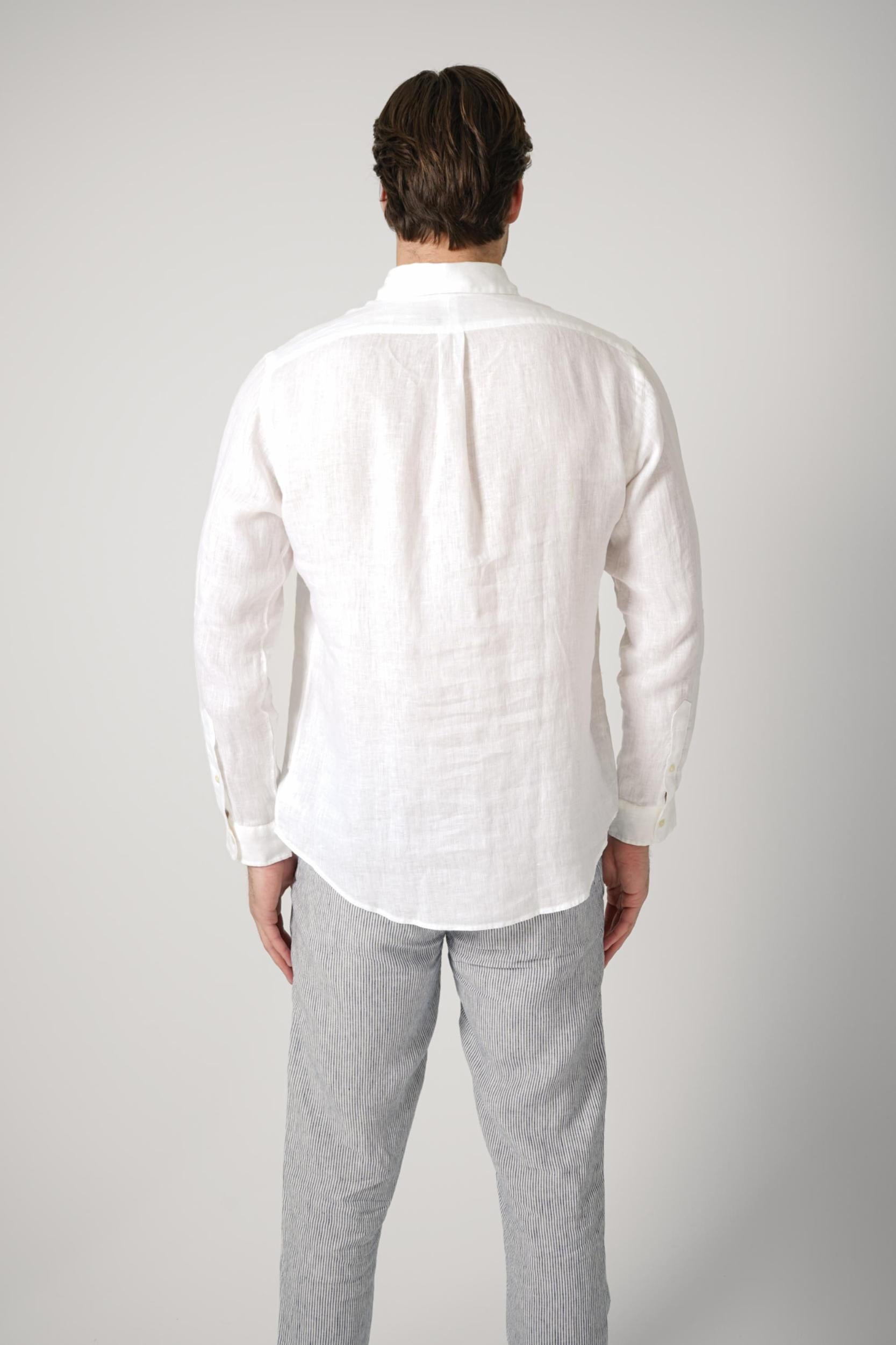 Ralph Lauren Custom Fit Linen Shirt White