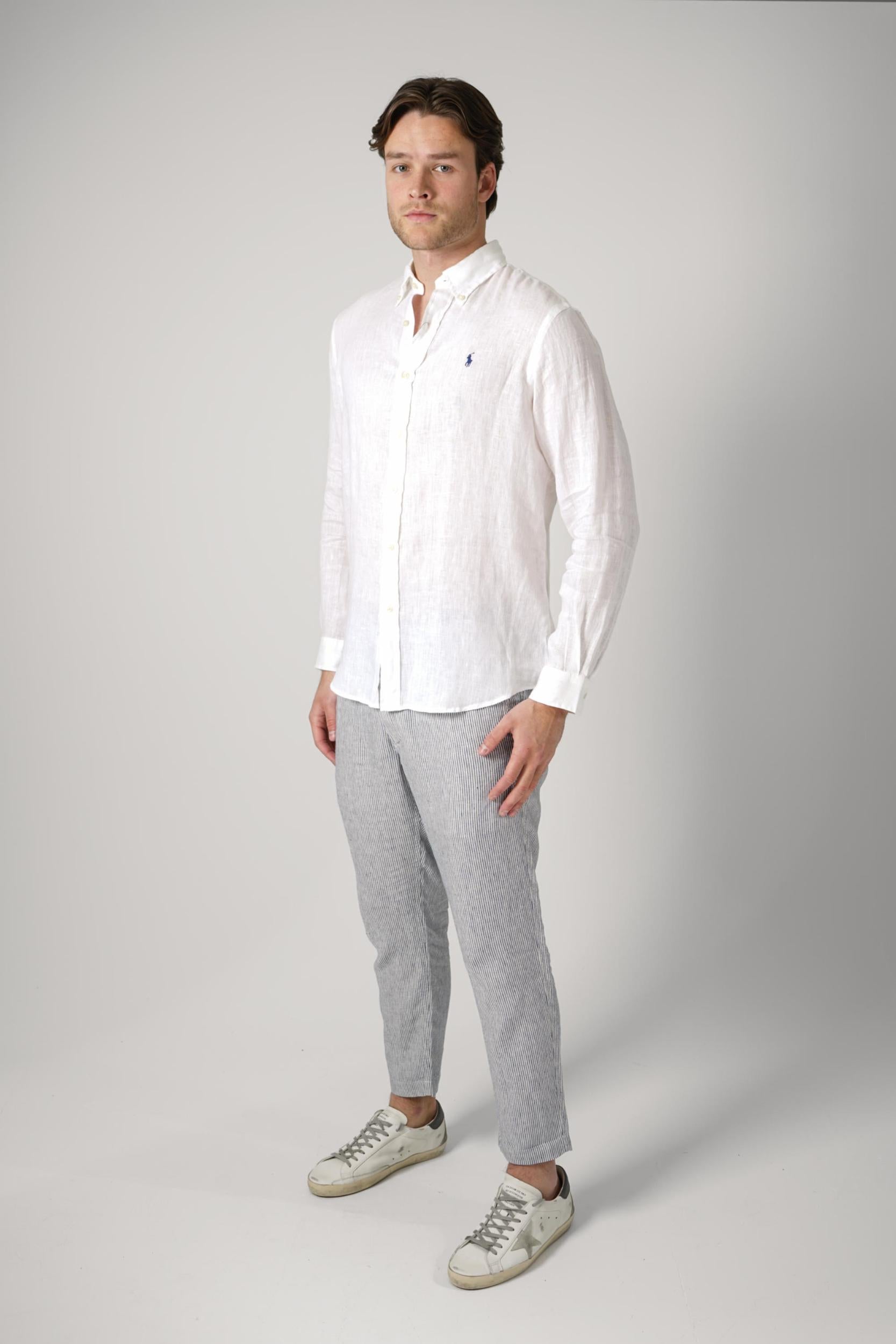 Ralph Lauren Custom Fit Linen Shirt White