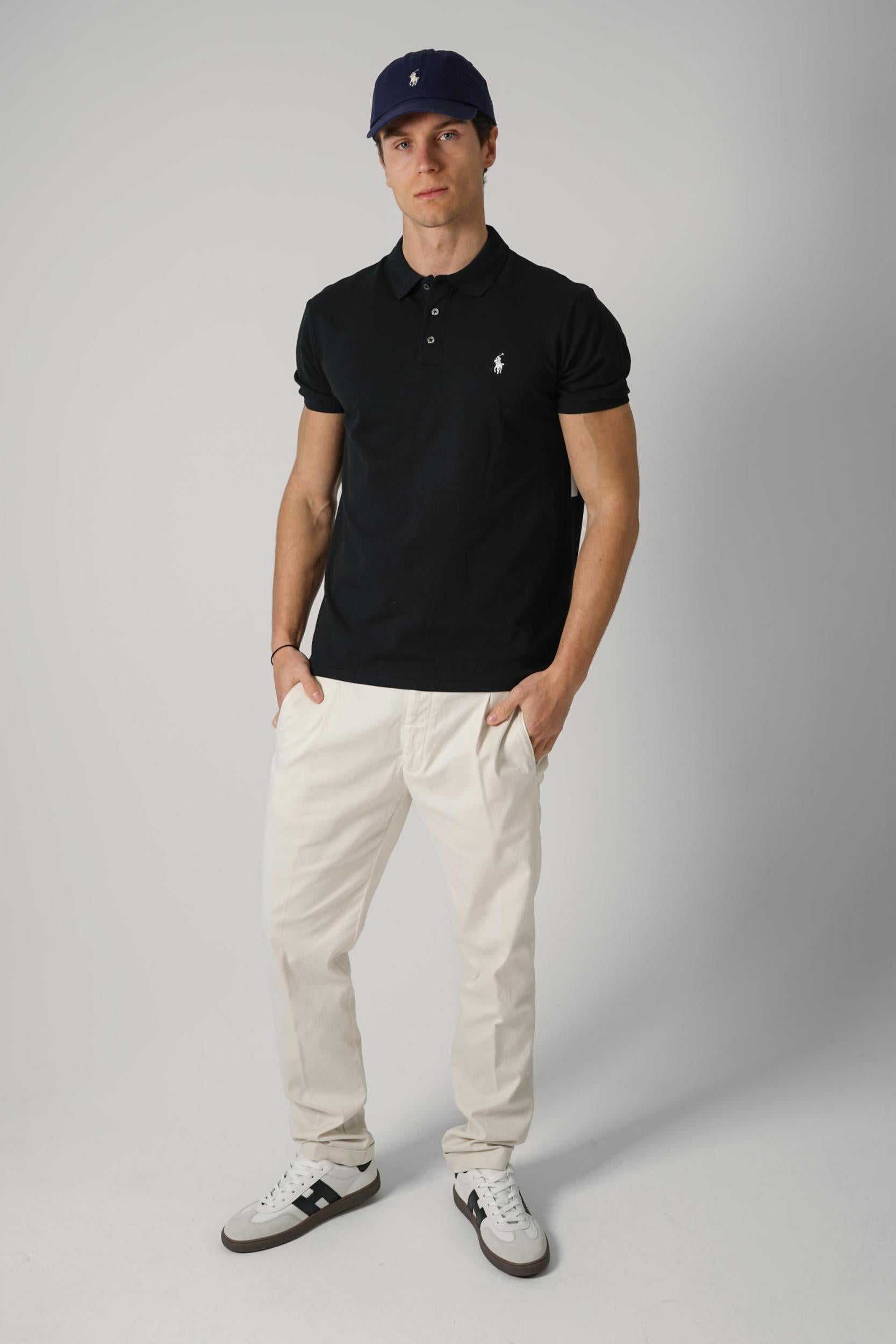 Ralph Lauren Custom Slim Fit Polo Black
