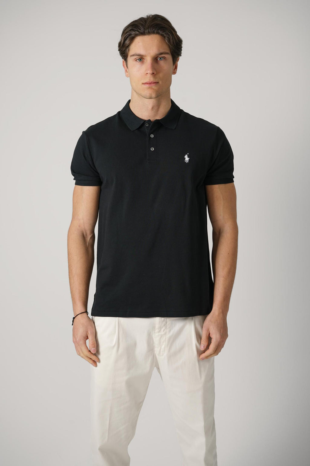 Ralph Lauren Custom Slim Fit Polo Black