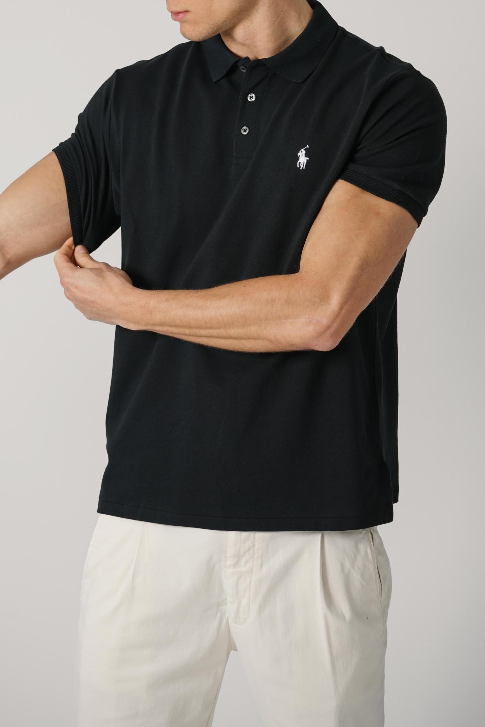 Ralph Lauren Custom Slim Fit Polo Black