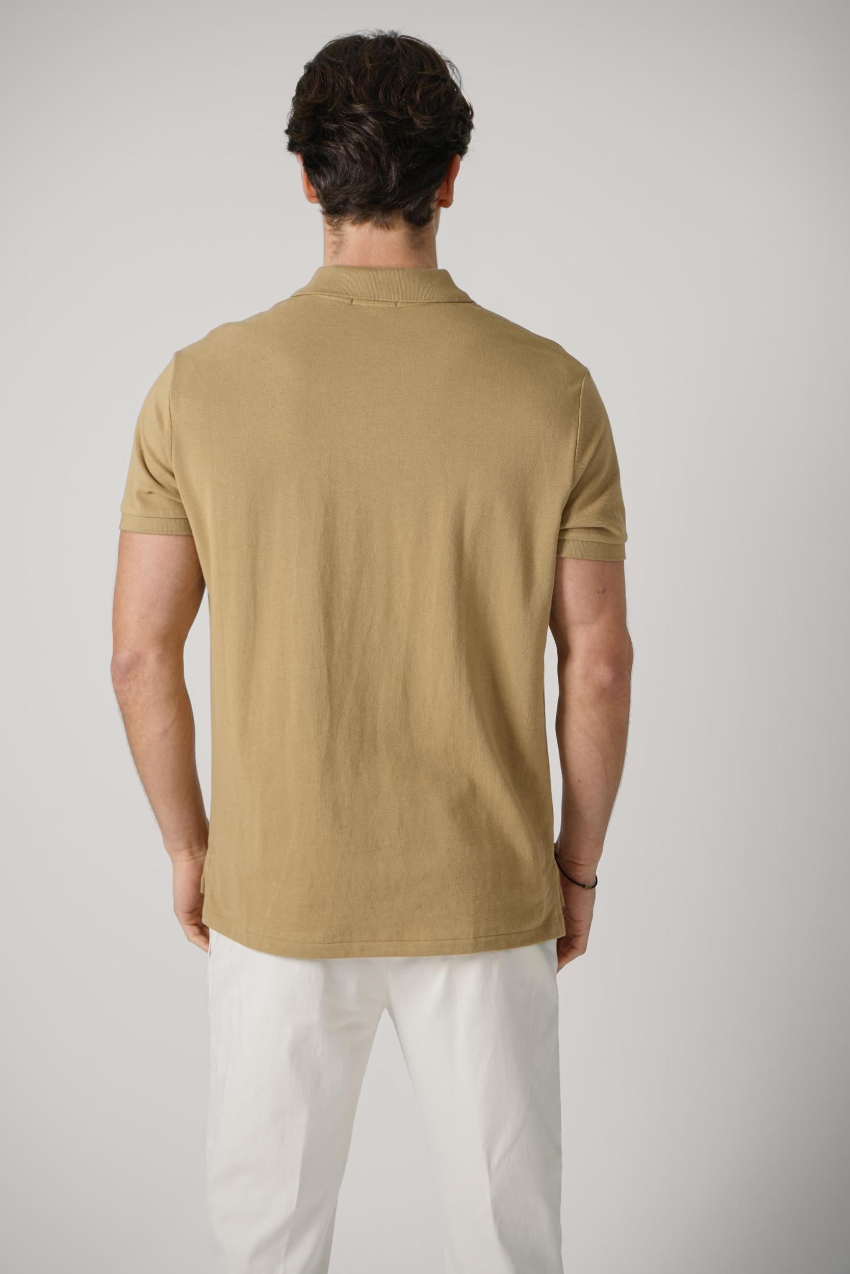 Ralph Lauren Custom Slim Fit Polo Tan