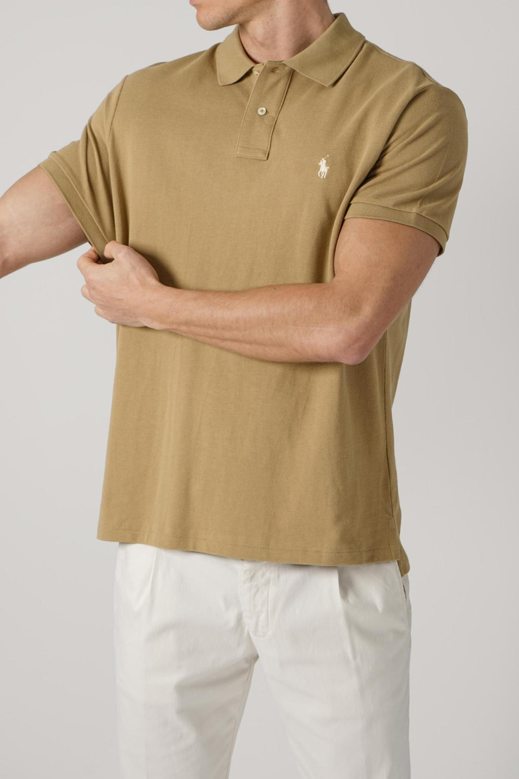 Ralph Lauren Custom Slim Fit Polo Tan