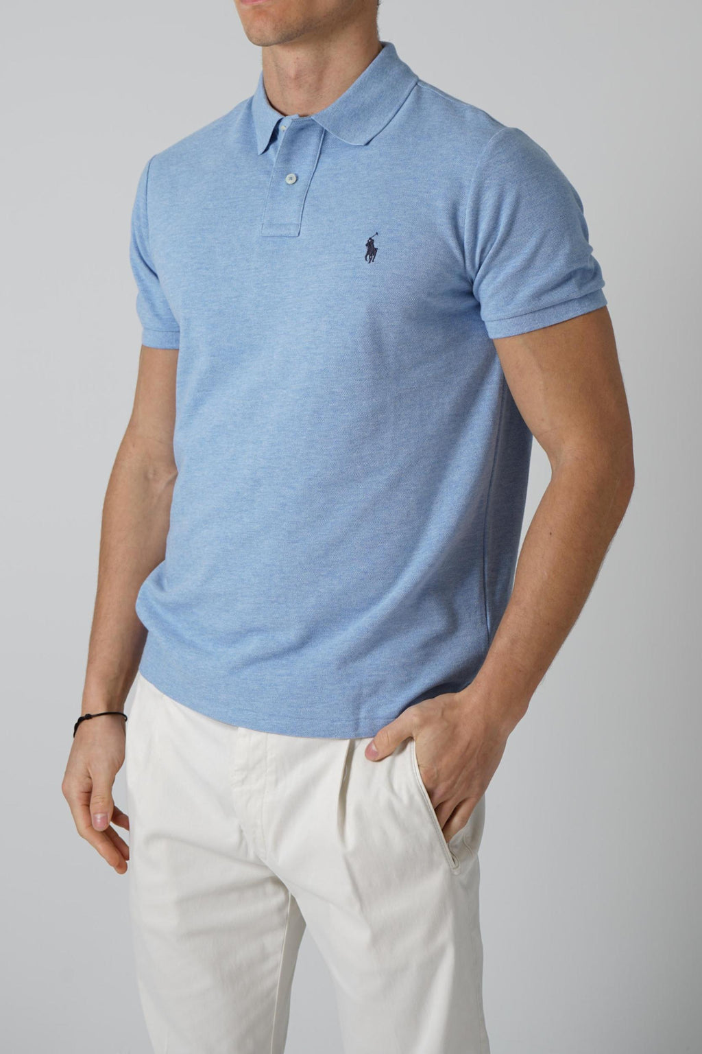 Ralph Lauren Custom Slim Fit Stretch Polo Blue
