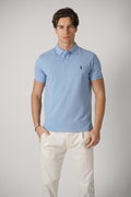 Ralph Lauren Custom Slim Fit Stretch Polo Blue