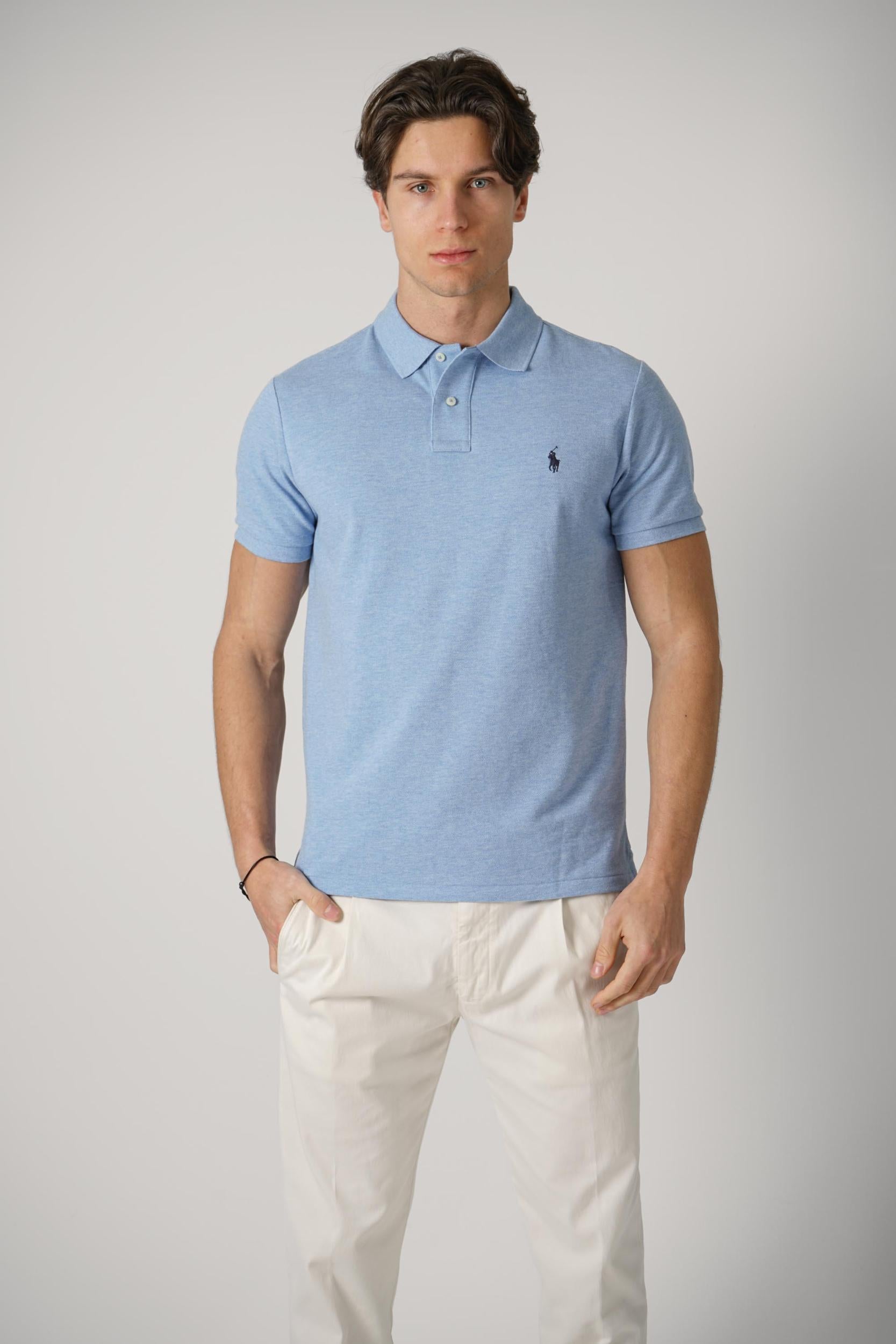 Ralph Lauren Custom Slim Fit Stretch Polo Blue