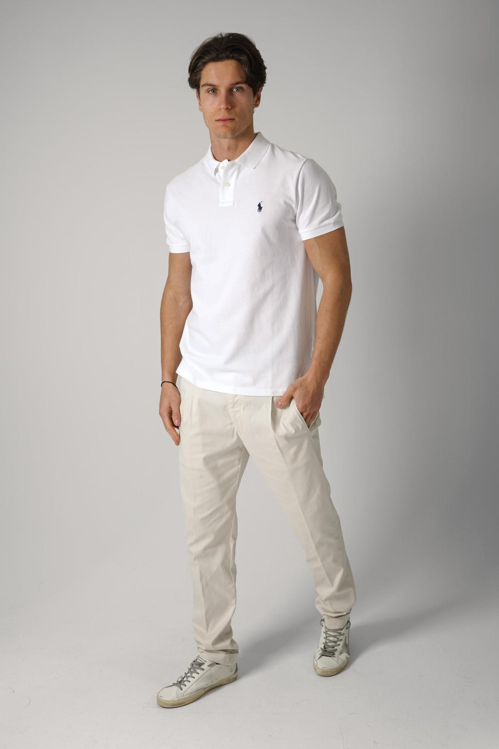Ralph Lauren Custom Slim Fit Stretch Polo White