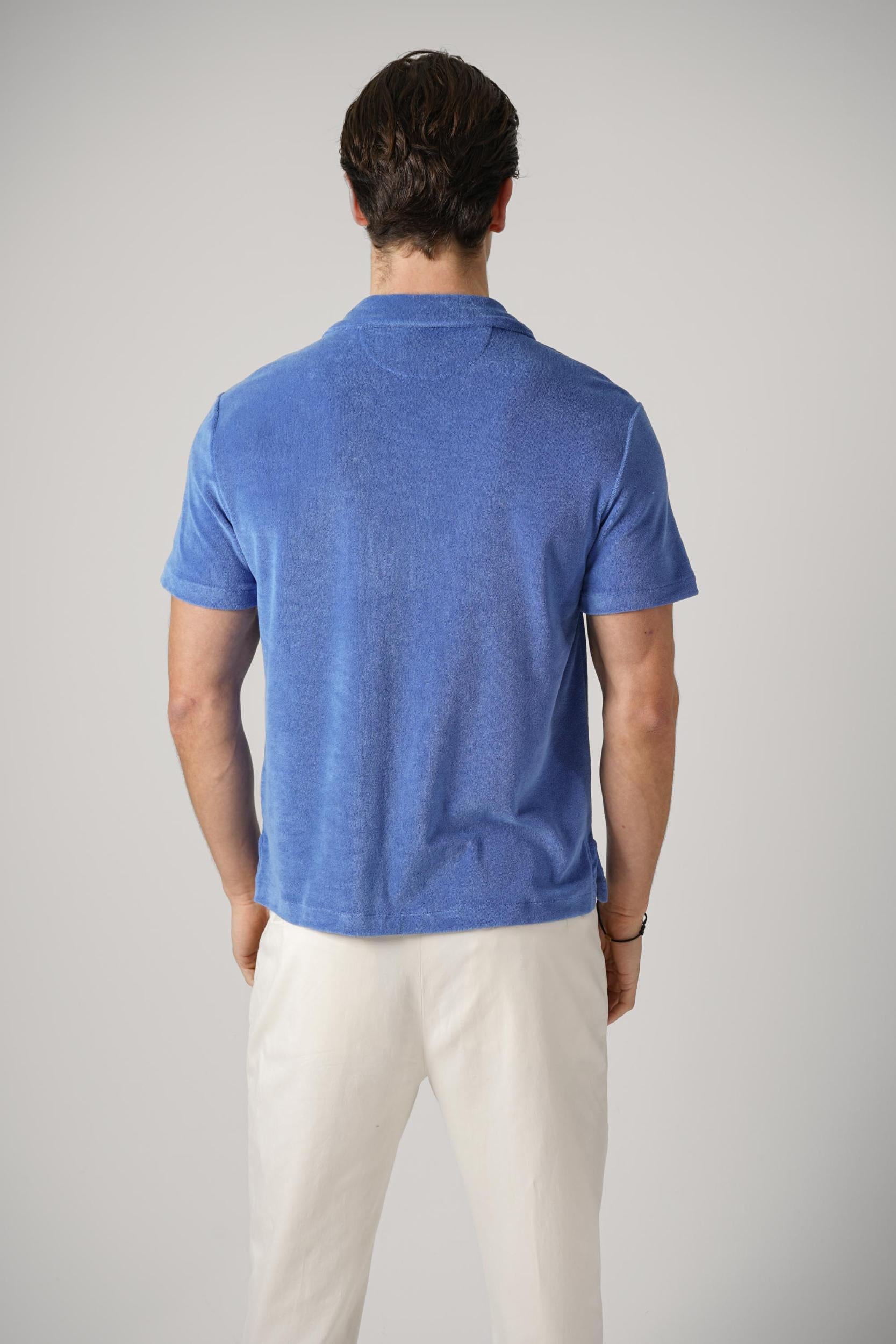 Ralph Lauren French Terry Polo Shirt Light Blue