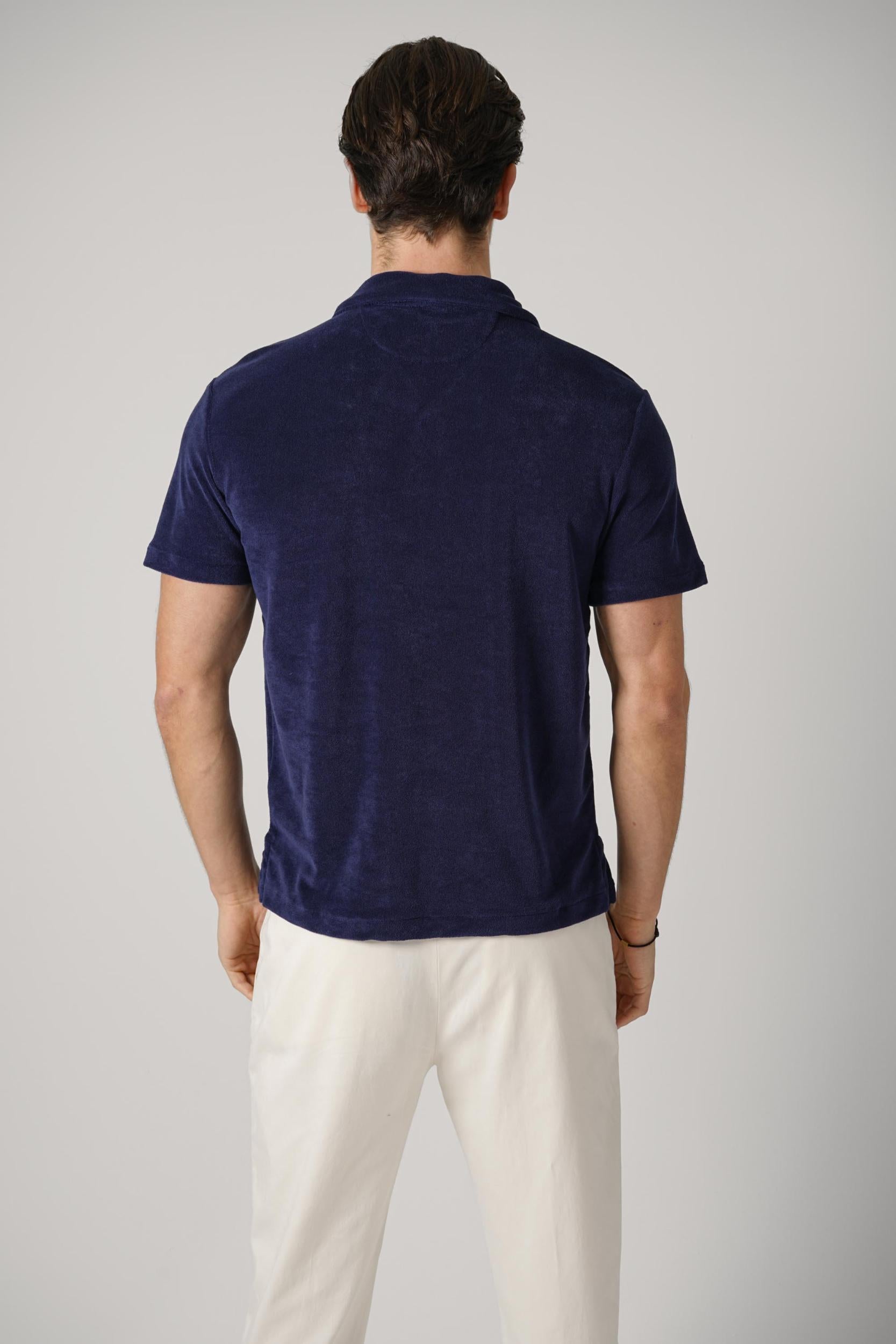 Ralph Lauren French Terry Polo Shirt Navy