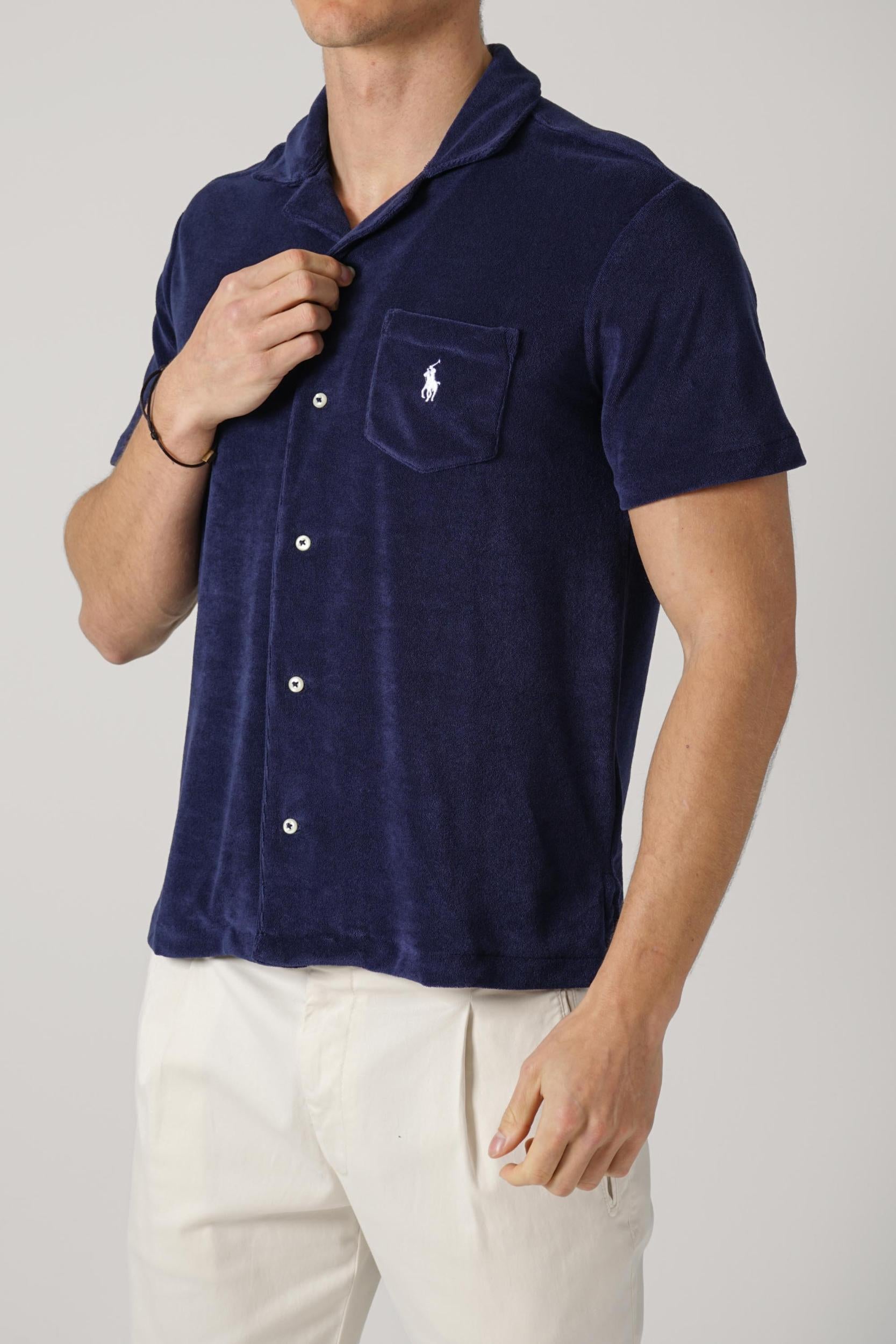 Ralph Lauren French Terry Polo Shirt Navy