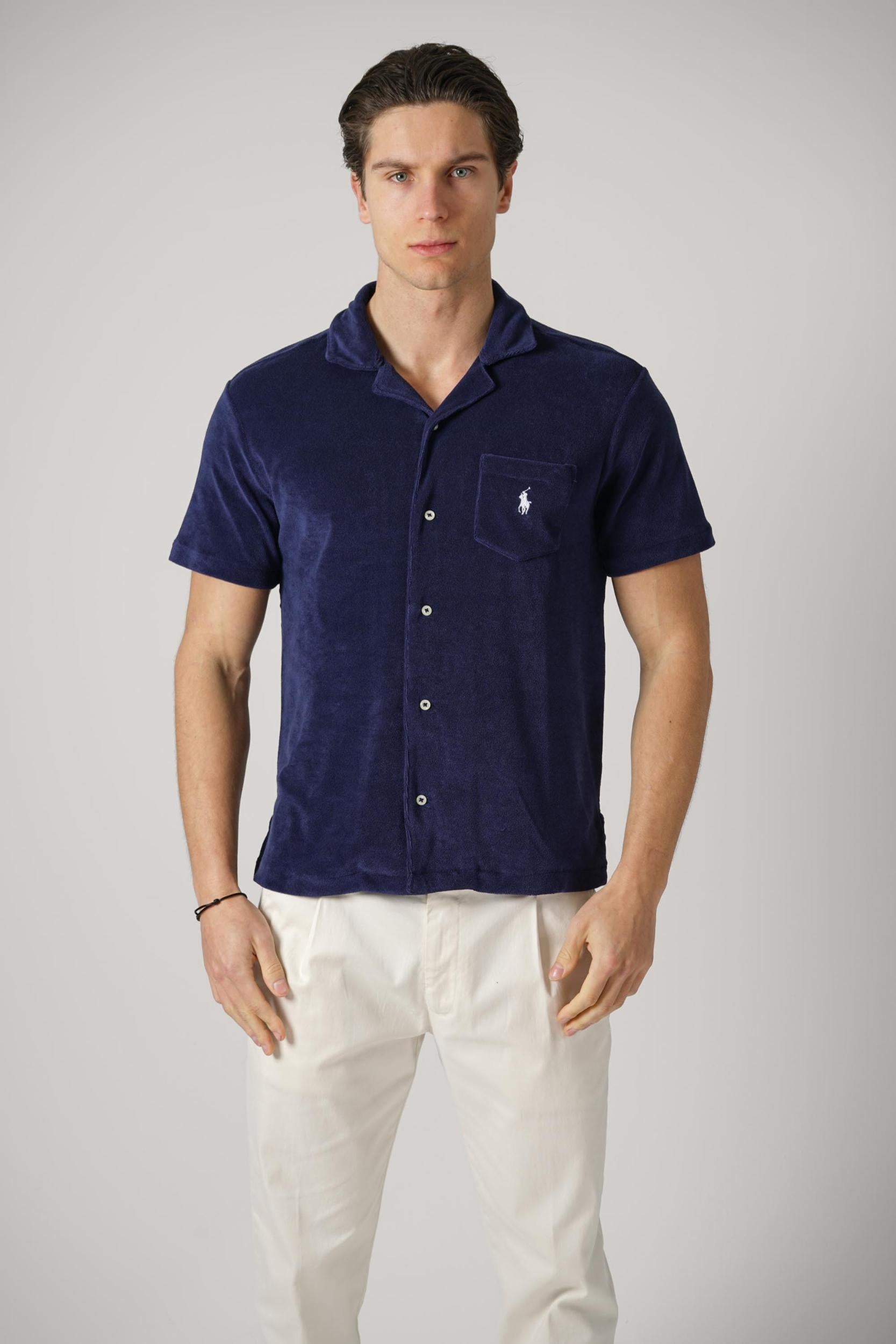 Ralph Lauren French Terry Polo Shirt Navy