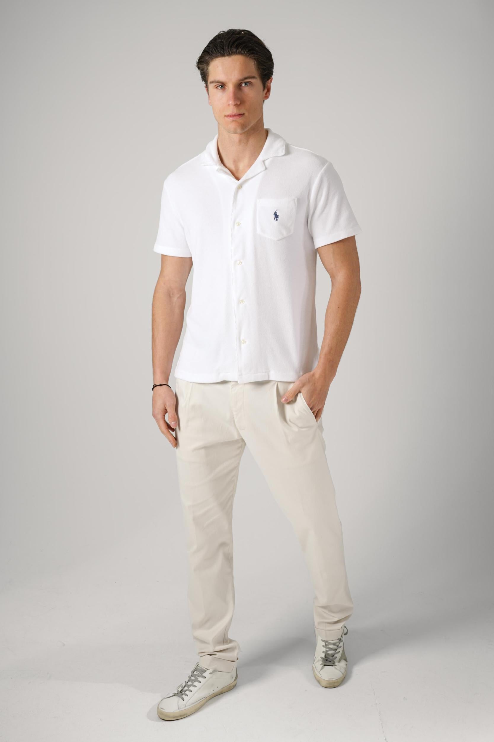 Ralph Lauren French Terry Polo Shirt White