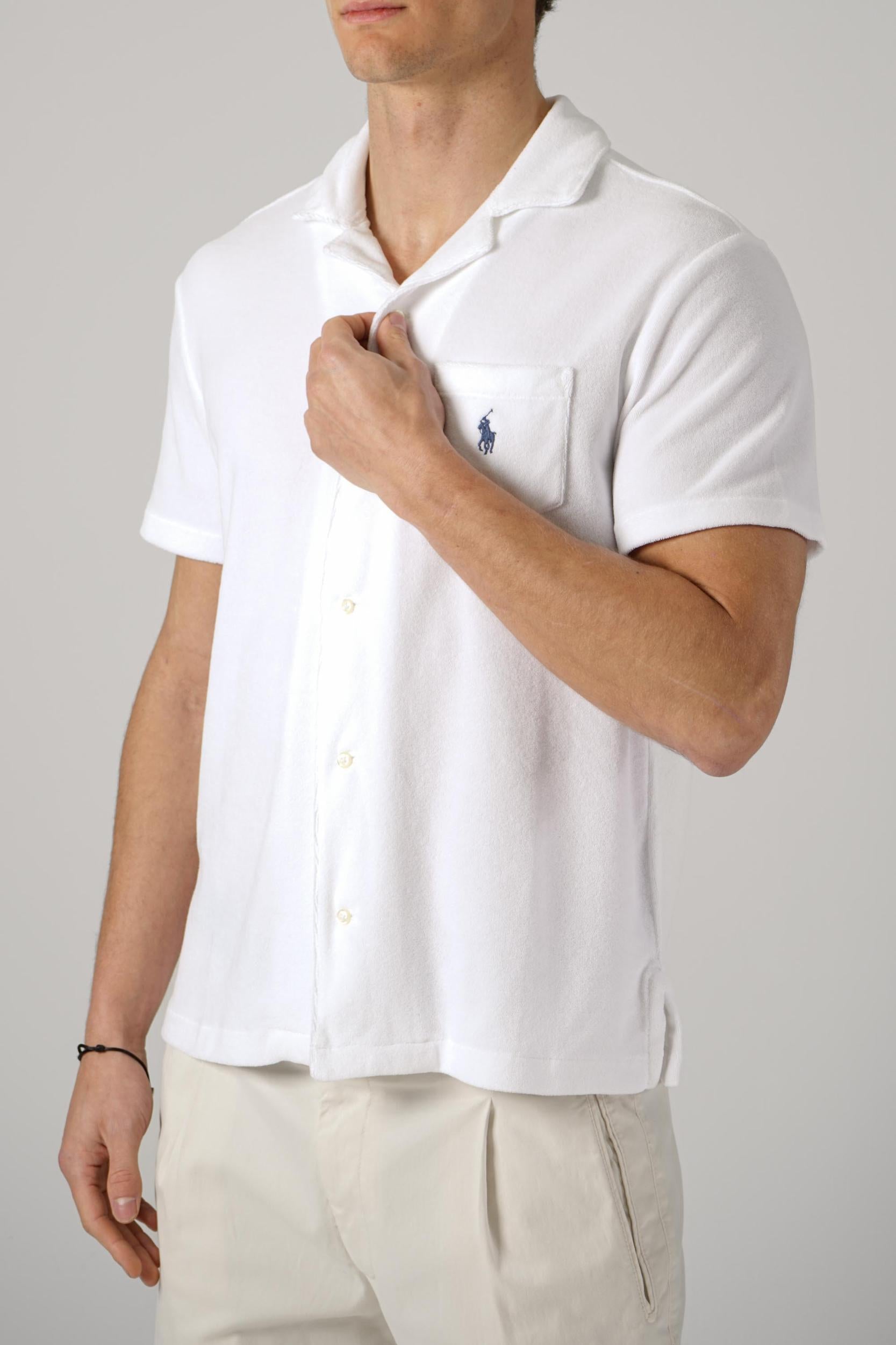 Ralph Lauren French Terry Polo Shirt White
