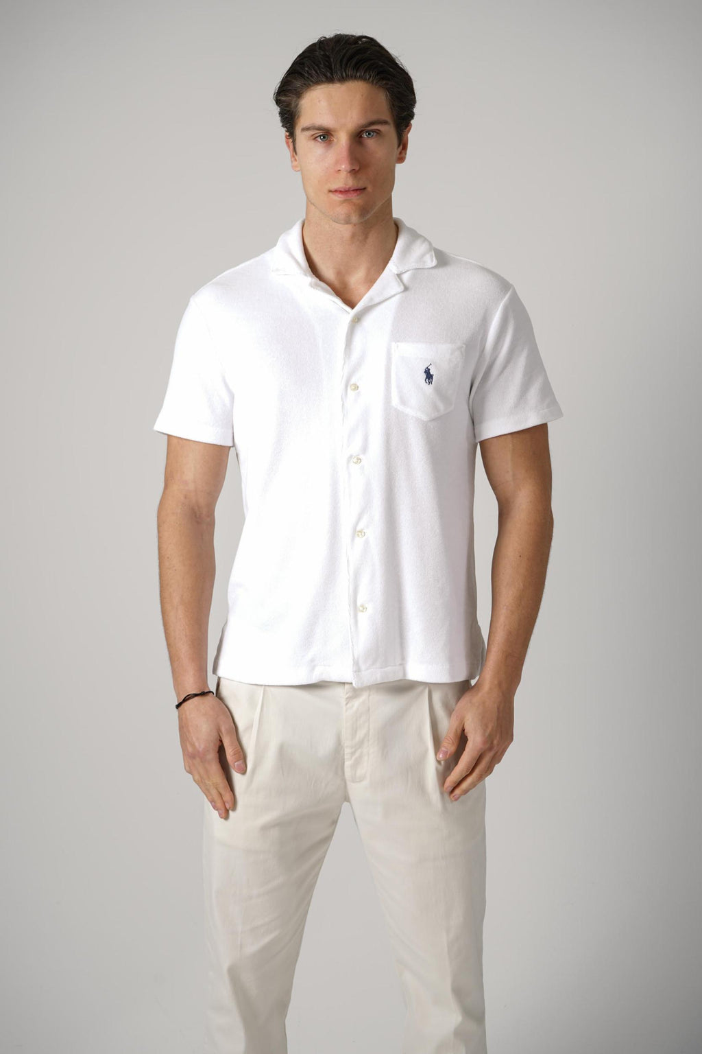 Ralph Lauren French Terry Polo Shirt White