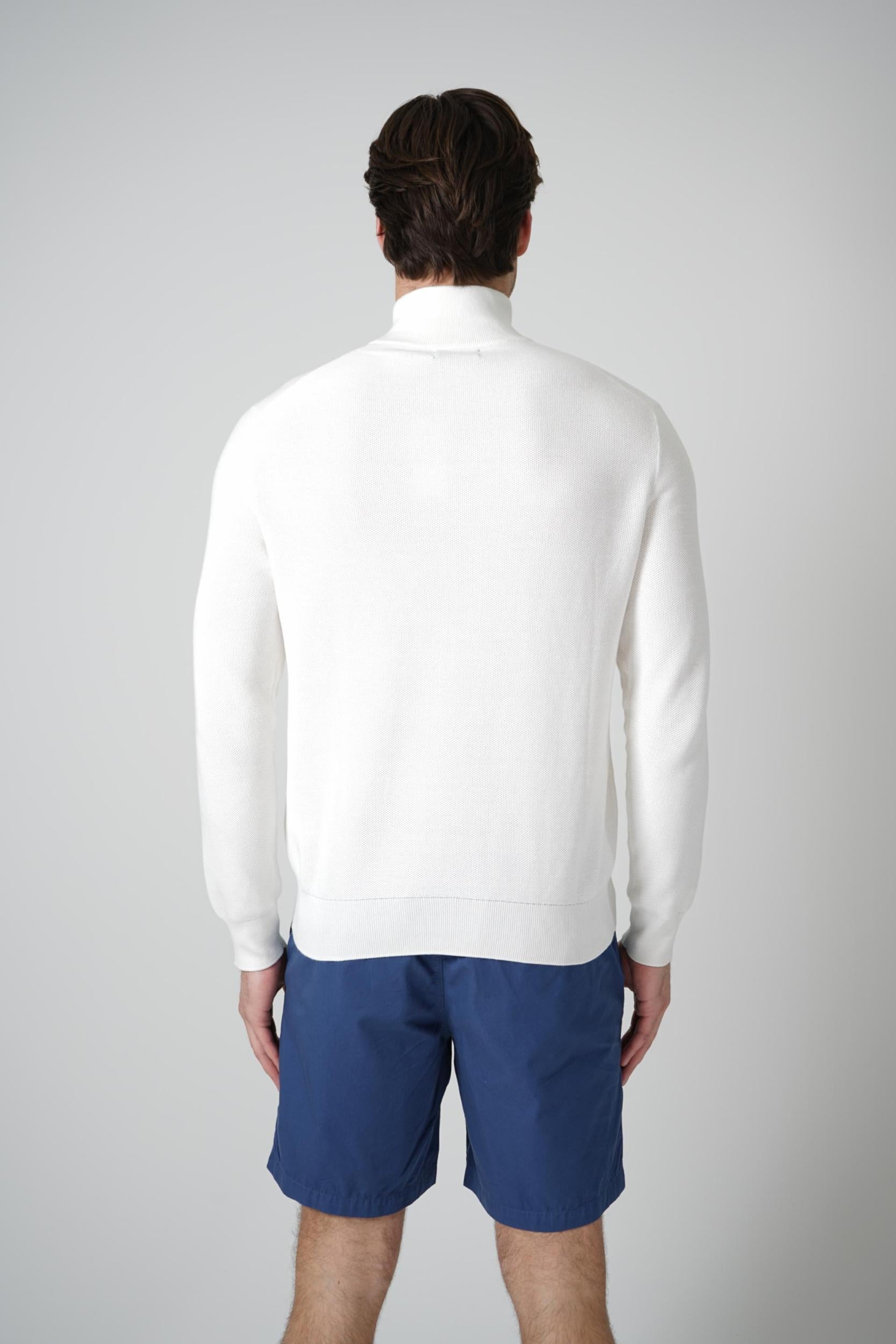 Ralph Lauren Knitted Half-Zip Sweater White