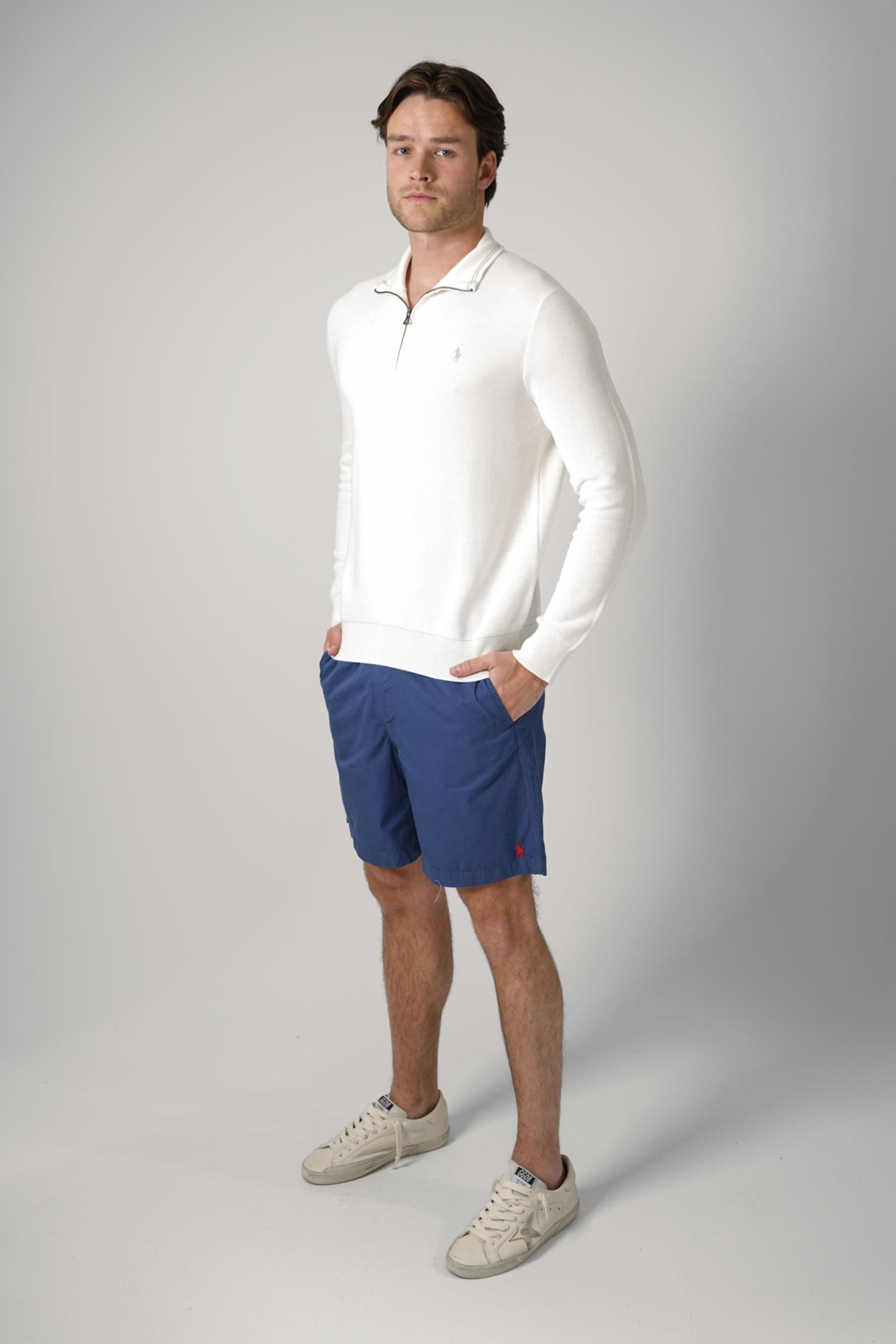 Ralph Lauren Knitted Half-Zip Sweater White