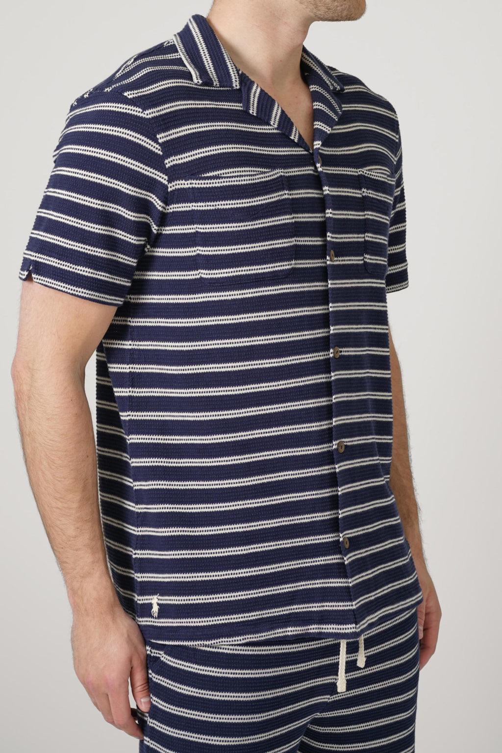 Ralph Lauren Knitted Striped Polo Navy
