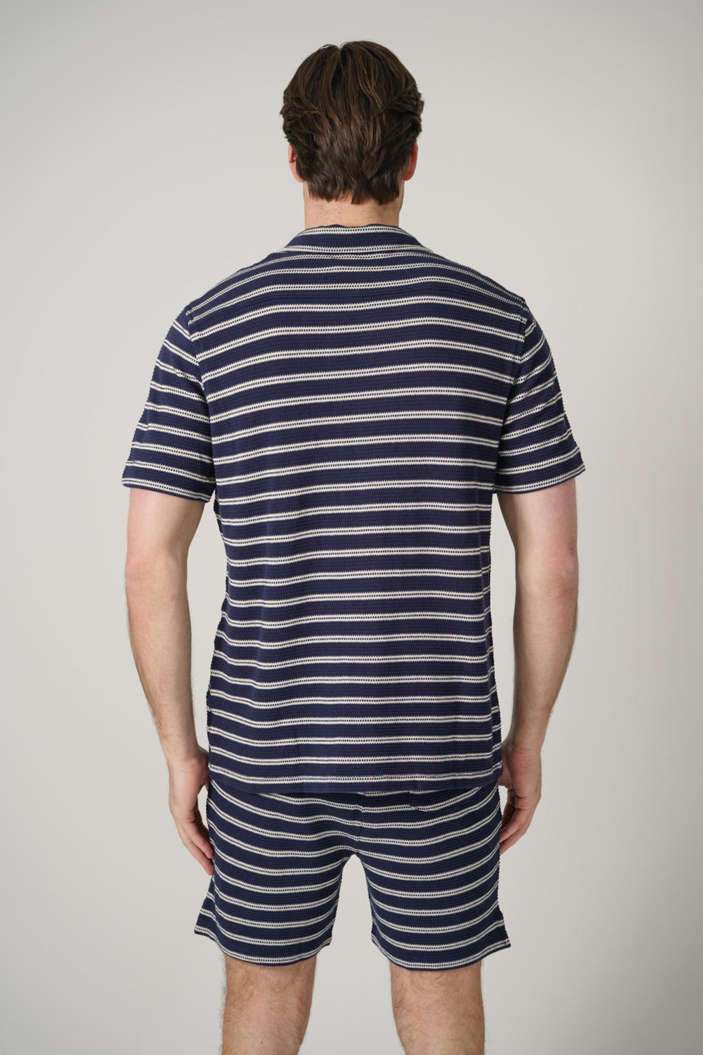 Ralph Lauren Knitted Striped Polo Navy
