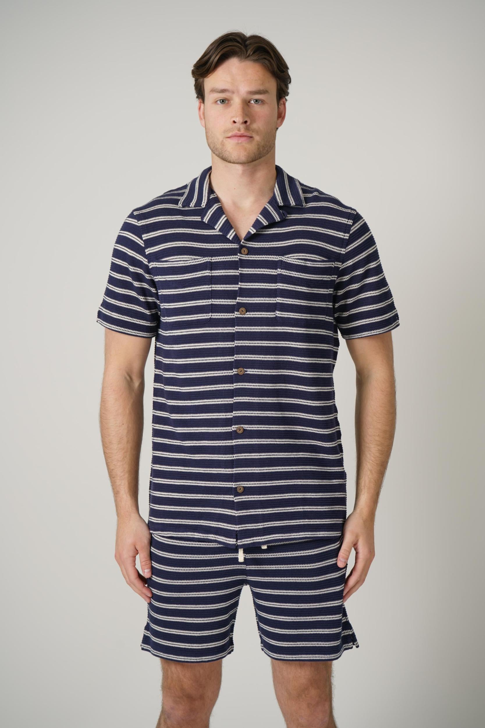 Ralph Lauren Knitted Striped Polo Navy